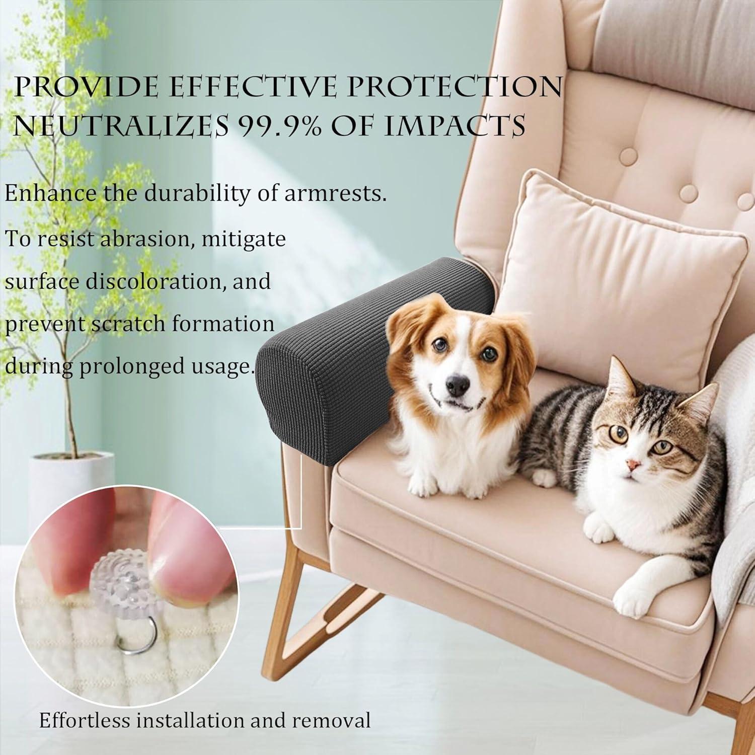 Cubiertas de Silla de Sofá PBIEHSR Juego de 2 Negras