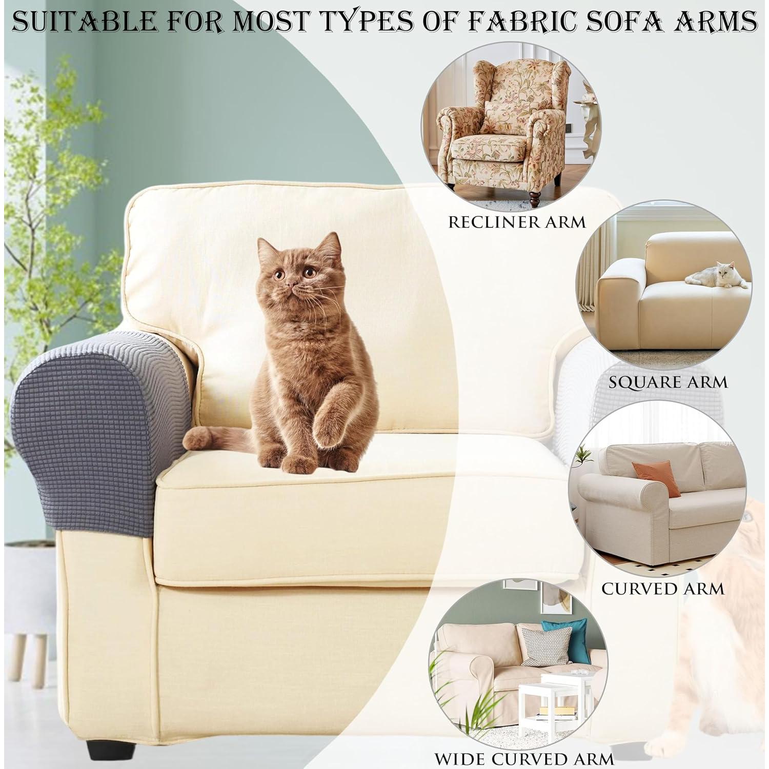 Cubiertas de Silla de Sofá PBIEHSR Juego de 2 Negras