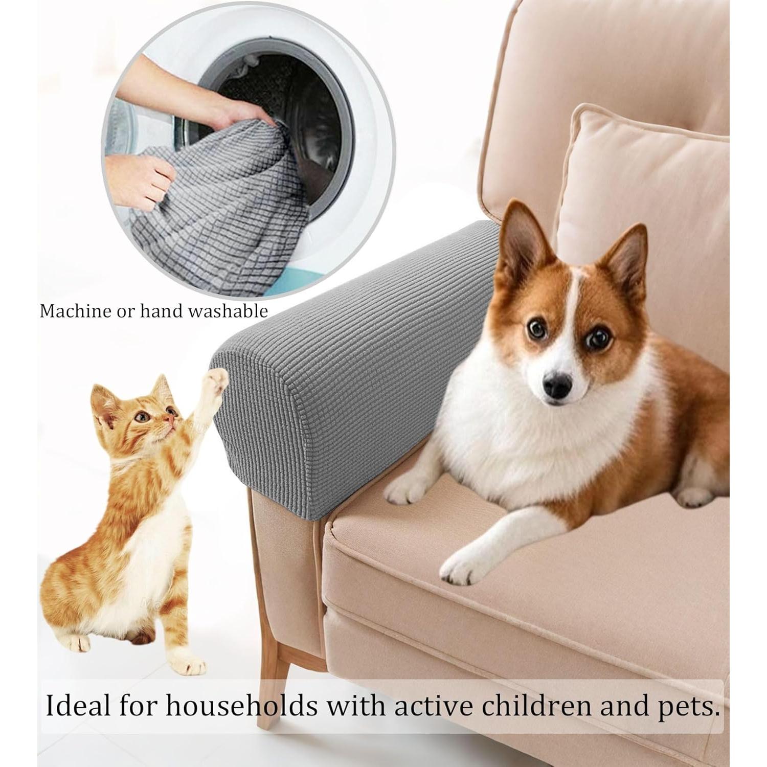 Cubiertas de Silla de Sofá PBIEHSR Juego de 2 Negras