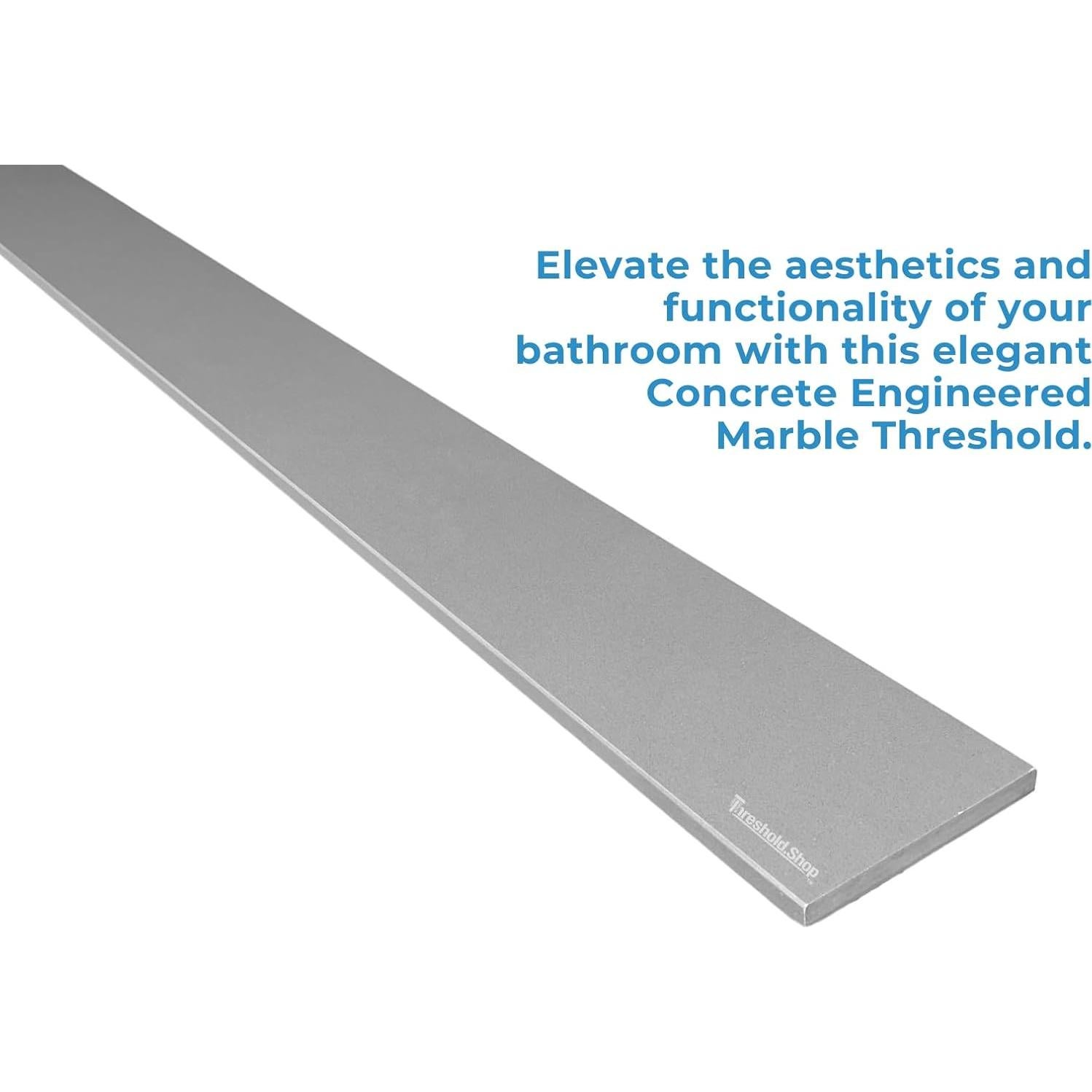 Umbral de Ducha de Mármol Ingenierizado Gris Concreto 121.92 cm