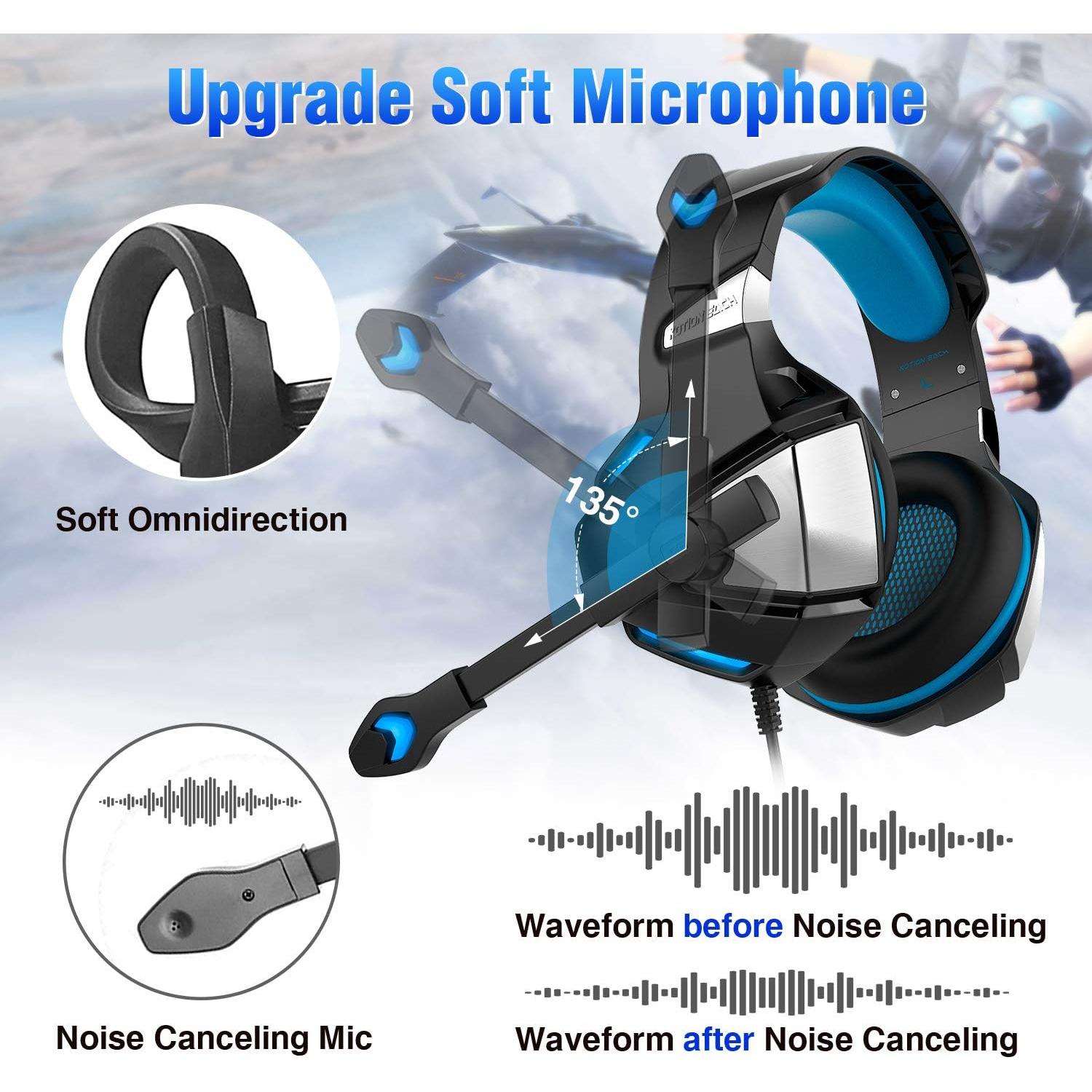 Auriculares Gaming Micolindun UM303 con Micrófono y Luz LED