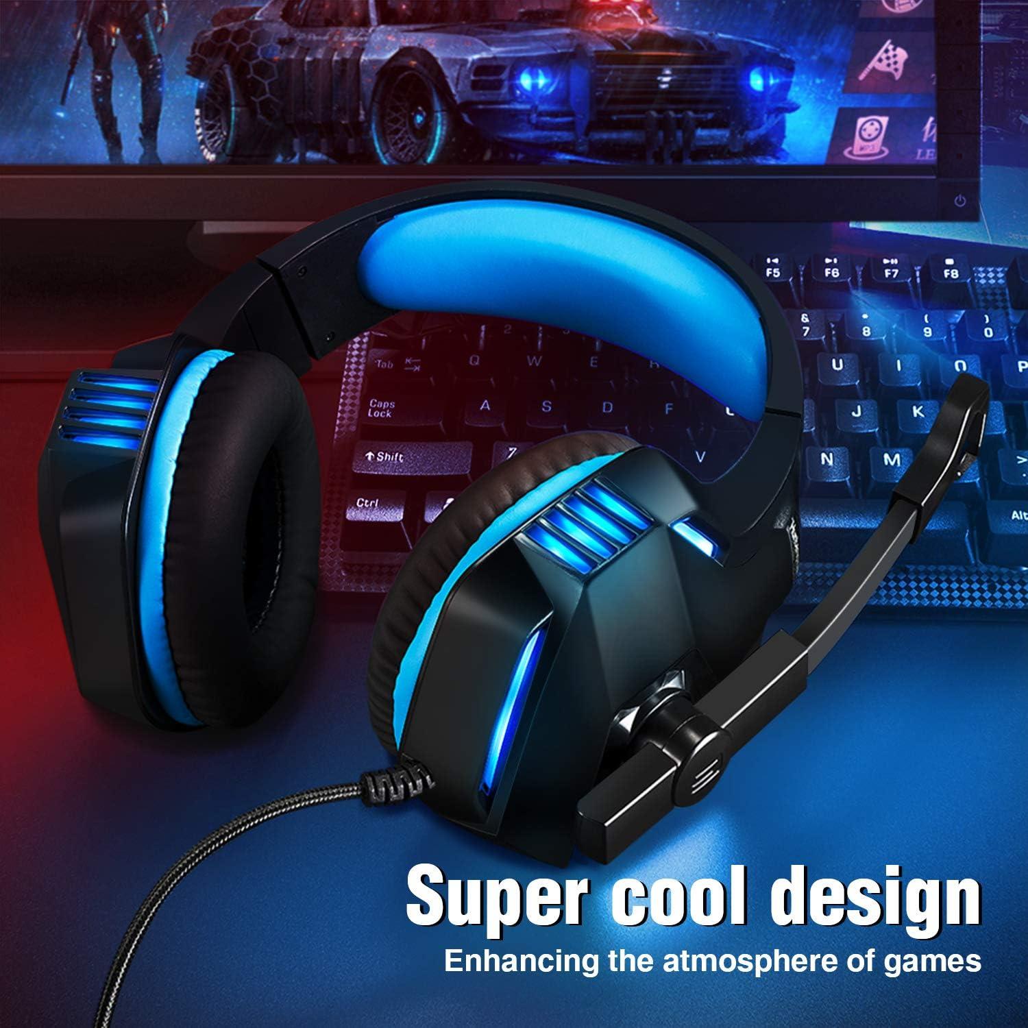 Auriculares Gaming Micolindun UM303 con Micrófono y Luz LED