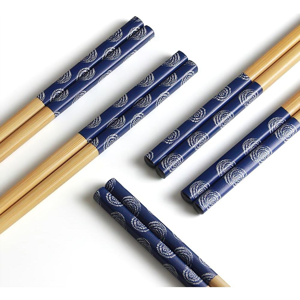 Juego de Palillos de Bambú AOOSY 5 Pares Reutilizables 22.5cm