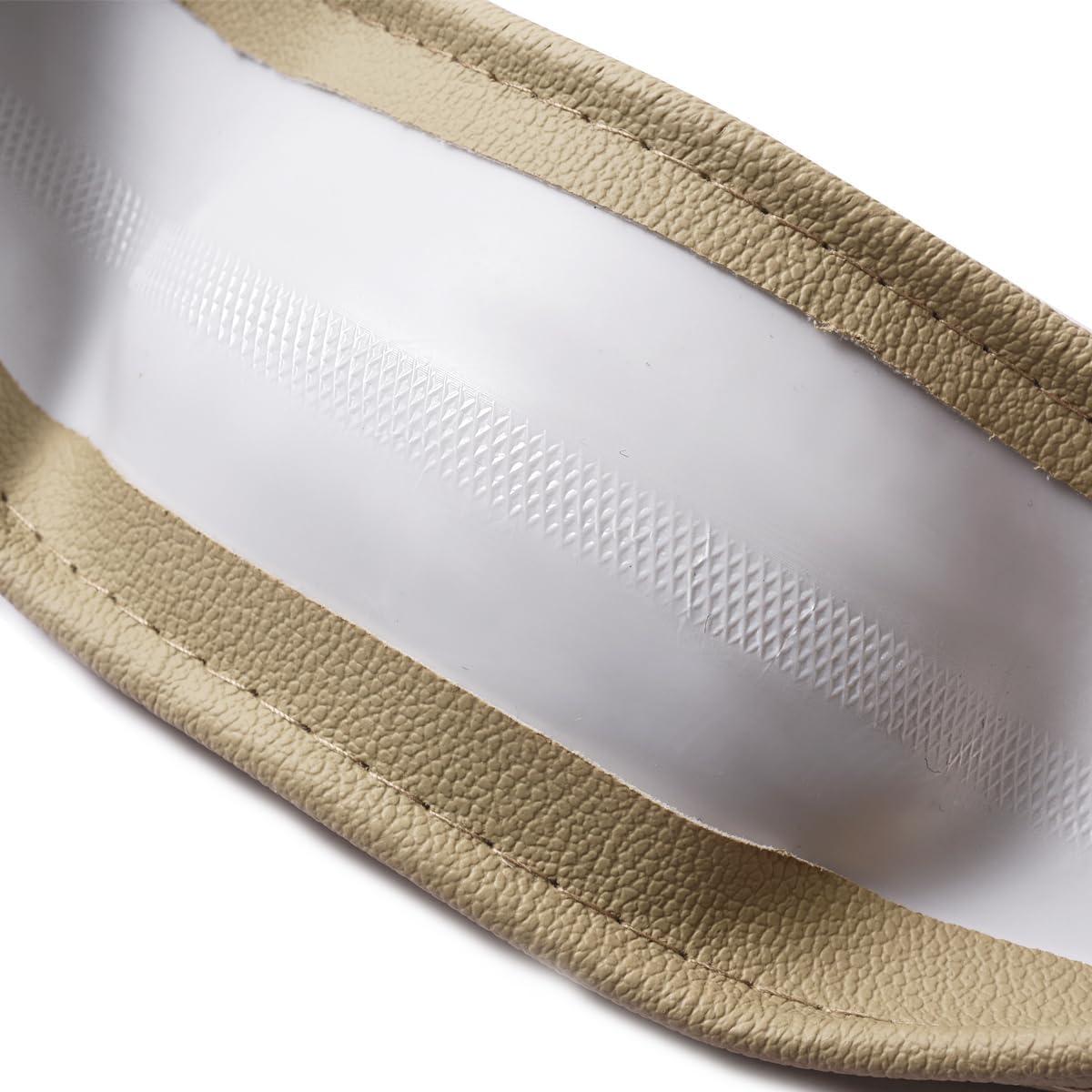 Cubierta de Volante de Cuero CAR PASS Beige Universal 37-38 cm