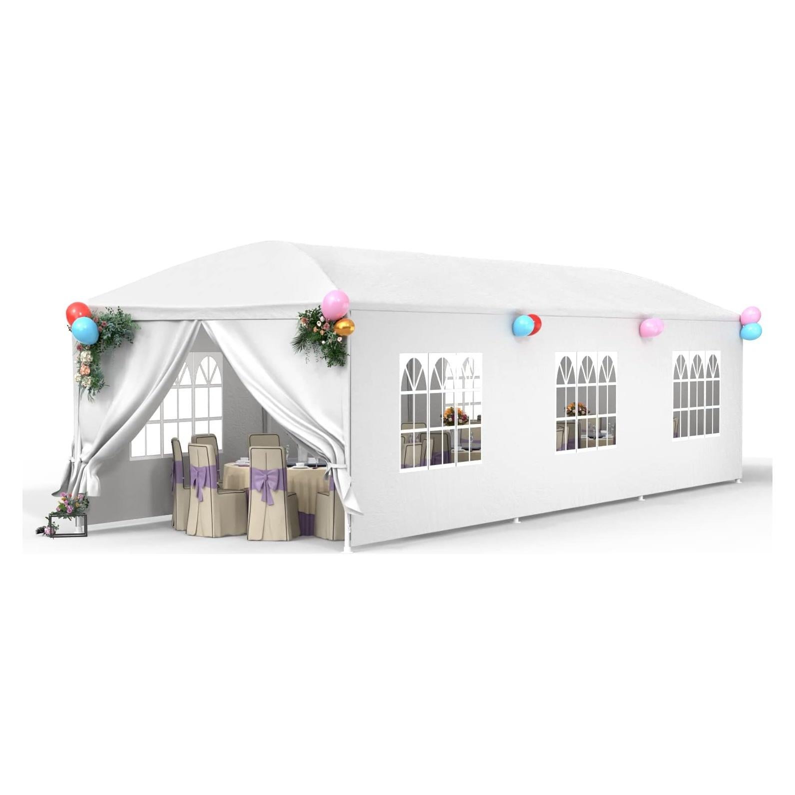 Carpa de Fiesta FDW 10x9 m Resistente para Eventos Blancas