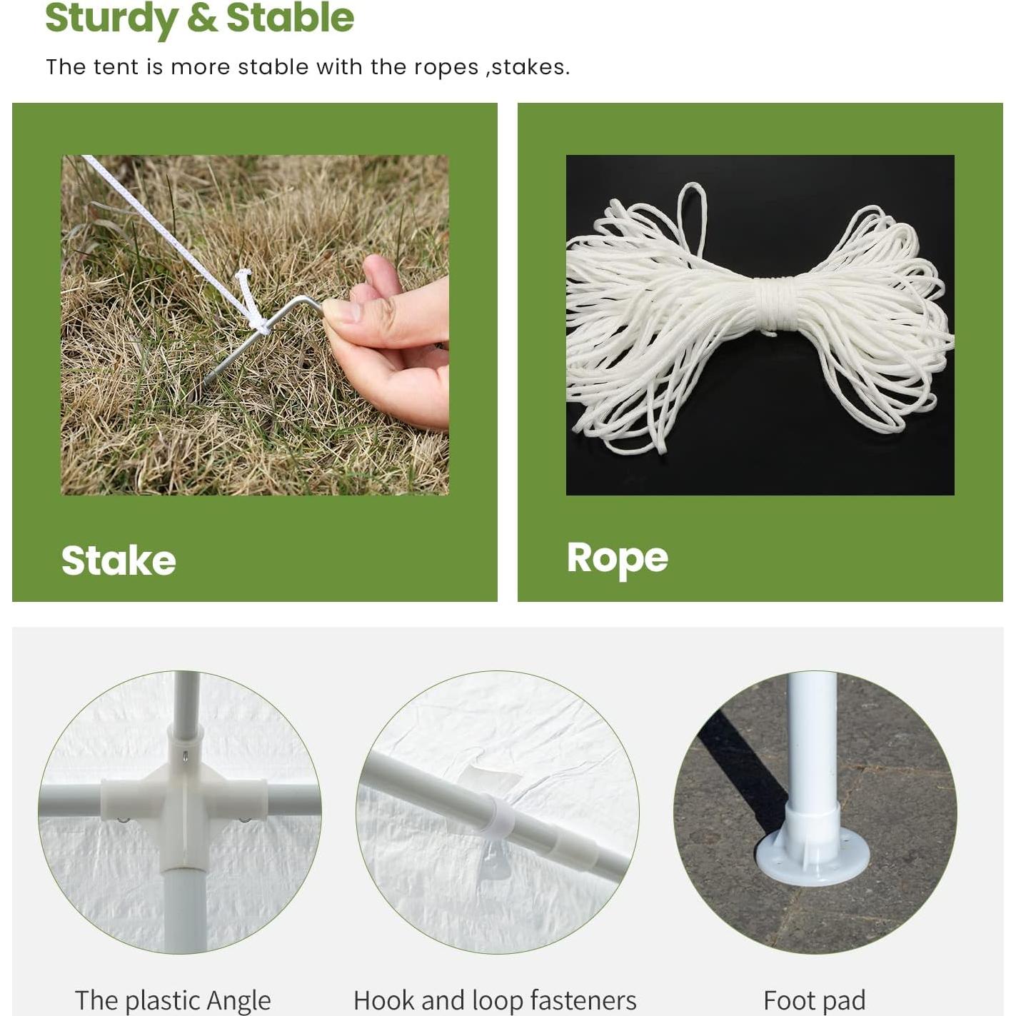 Carpa de Fiesta FDW 10x9 m Resistente para Eventos Blancas