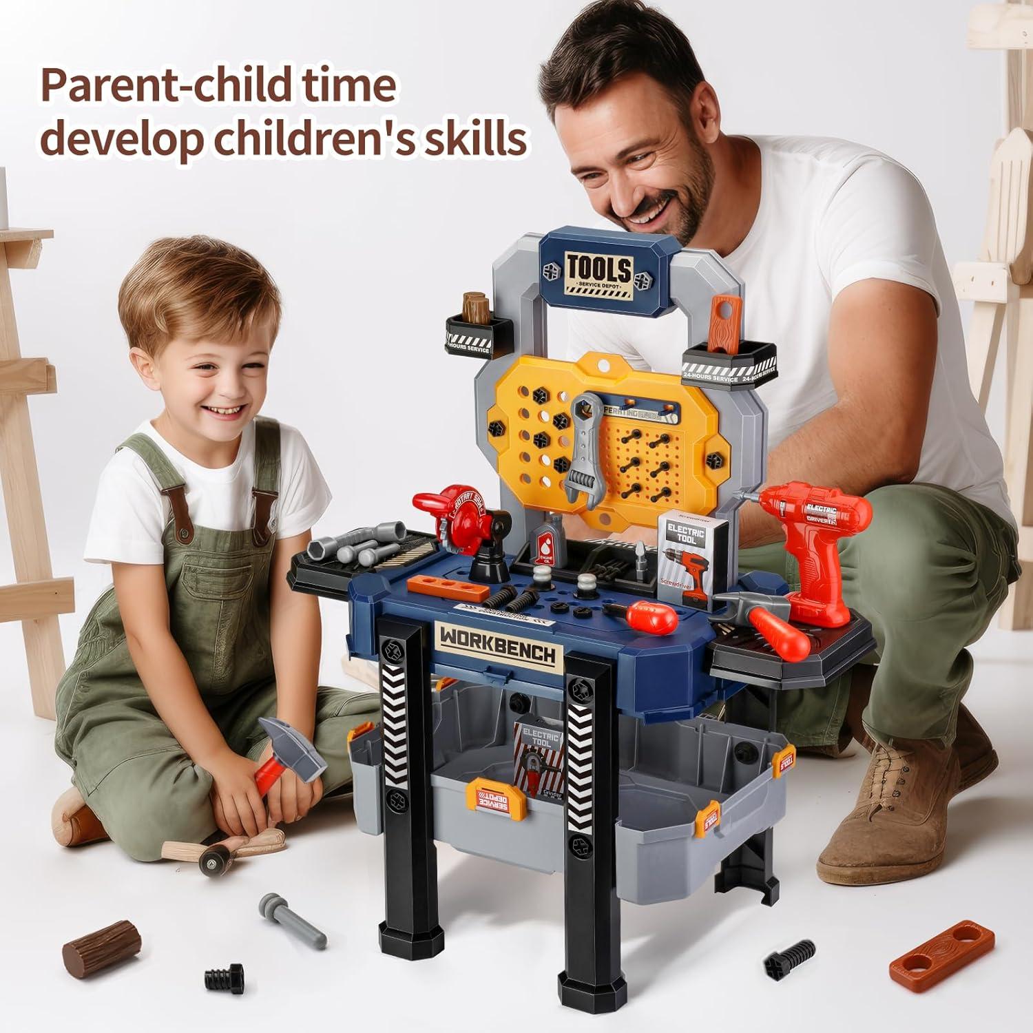 Banco de herramientas de juguete Jovow 79 piezas para niños