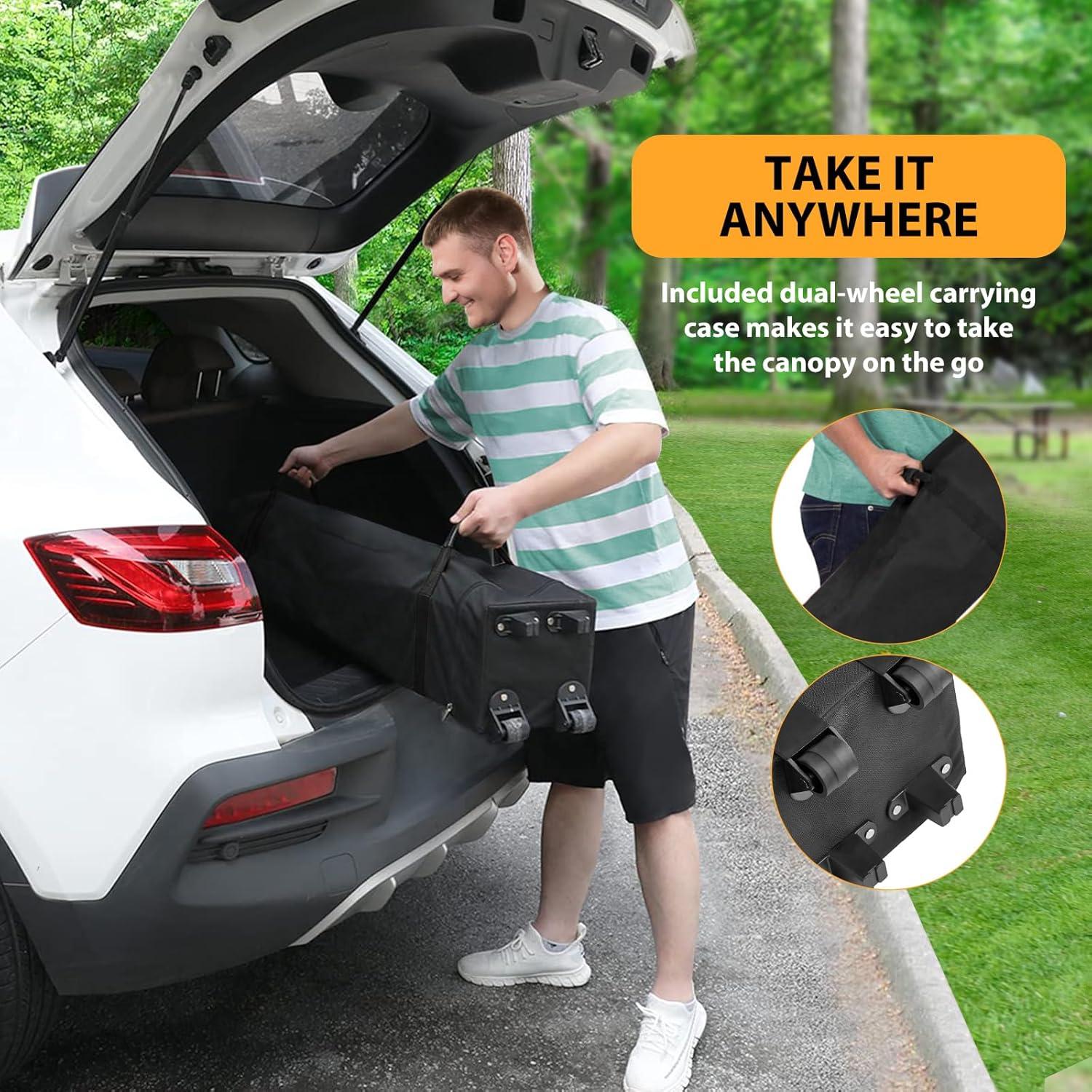 Carpa Pop Up GarveeTech 3x3m con 4 Paredes y Ventanas