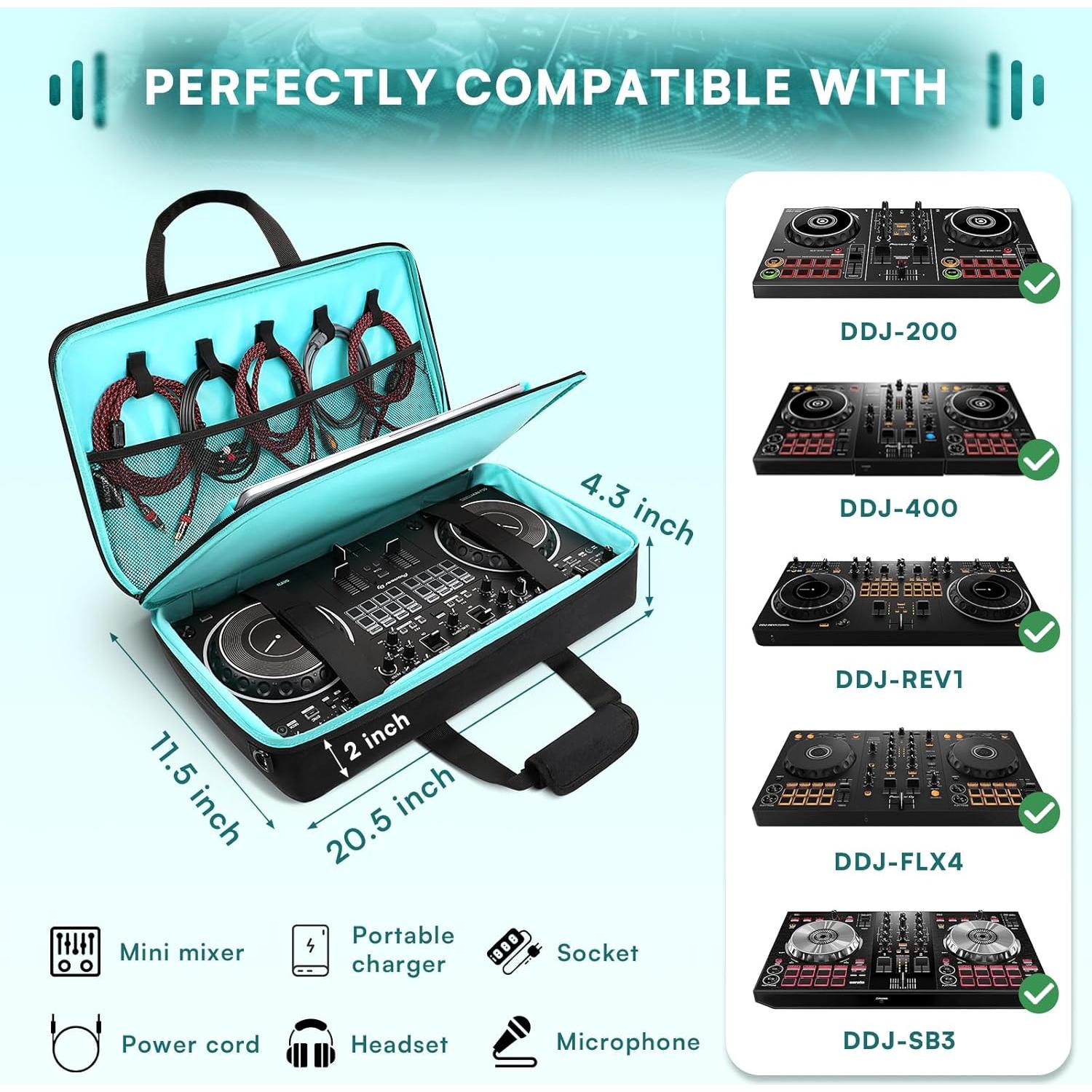 Bolsa DJ AUROTIER para DDJ-FLX4/200/400/REV1, 17.3"