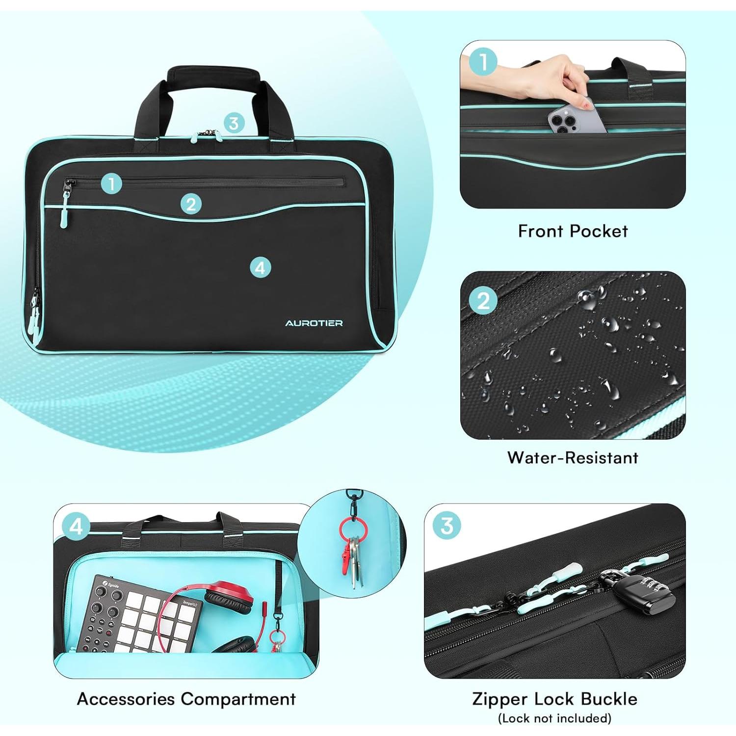 Bolsa DJ AUROTIER para DDJ-FLX4/200/400/REV1, 17.3"