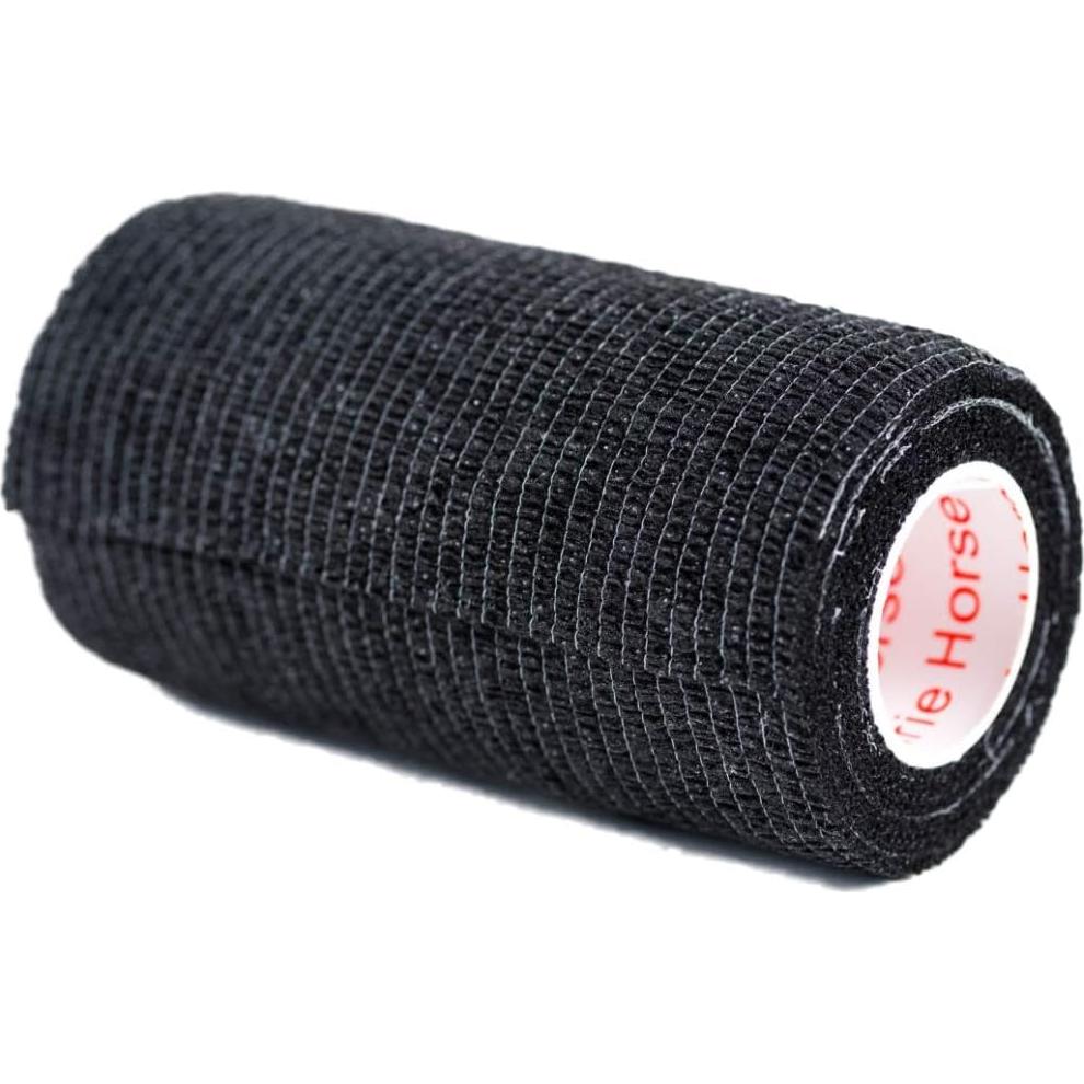 Cinta Vet Wrap Negra 2 Rollos 10.16 cm x 4.57 m Prairie Horse