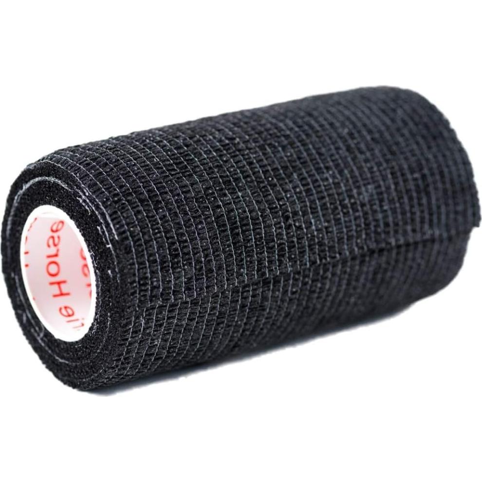 Cinta Vet Wrap Negra 2 Rollos 10.16 cm x 4.57 m Prairie Horse