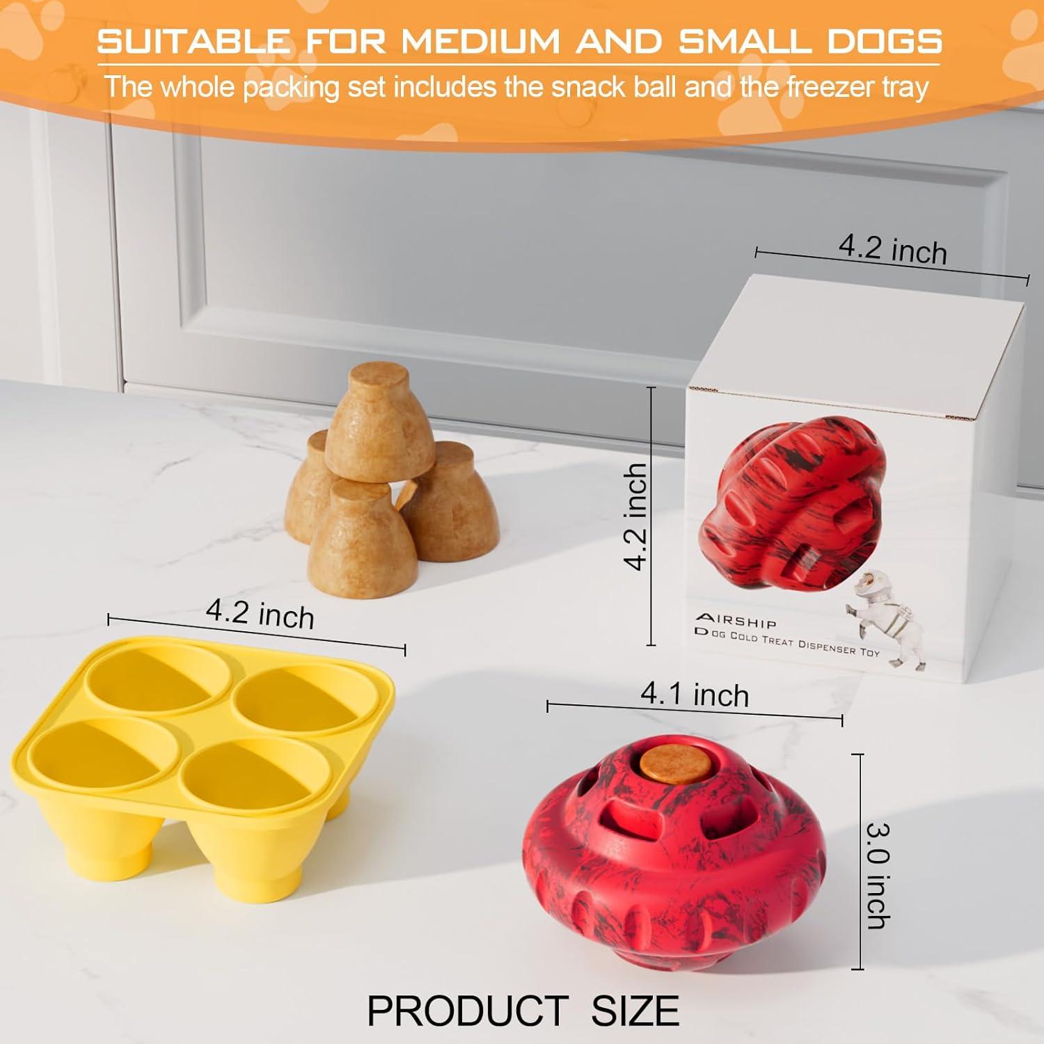 Juguete para Perros LUCKDOOR UF-Rojo Dispensador de Comida