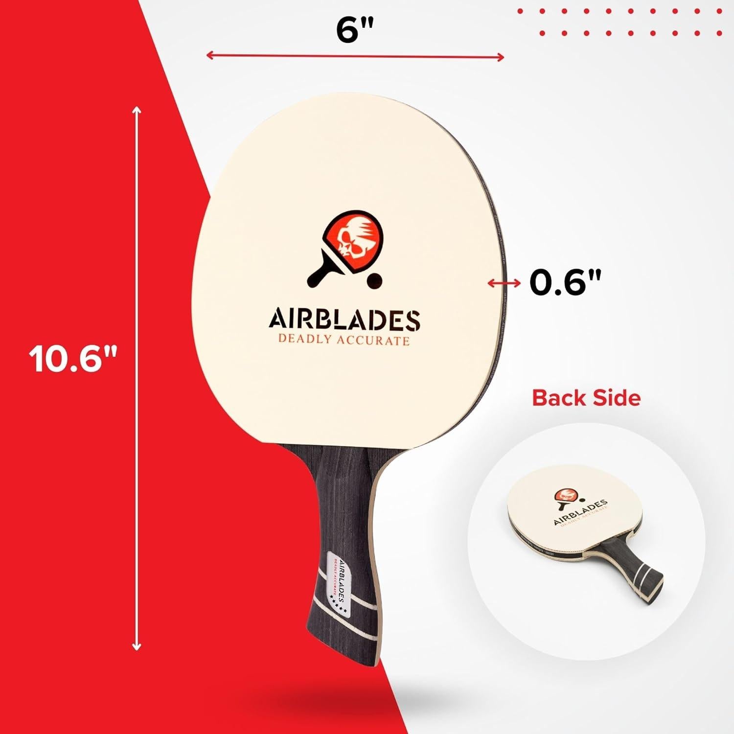 Paleta de Ping Pong AirBlades AB-5000 con Funda Dura