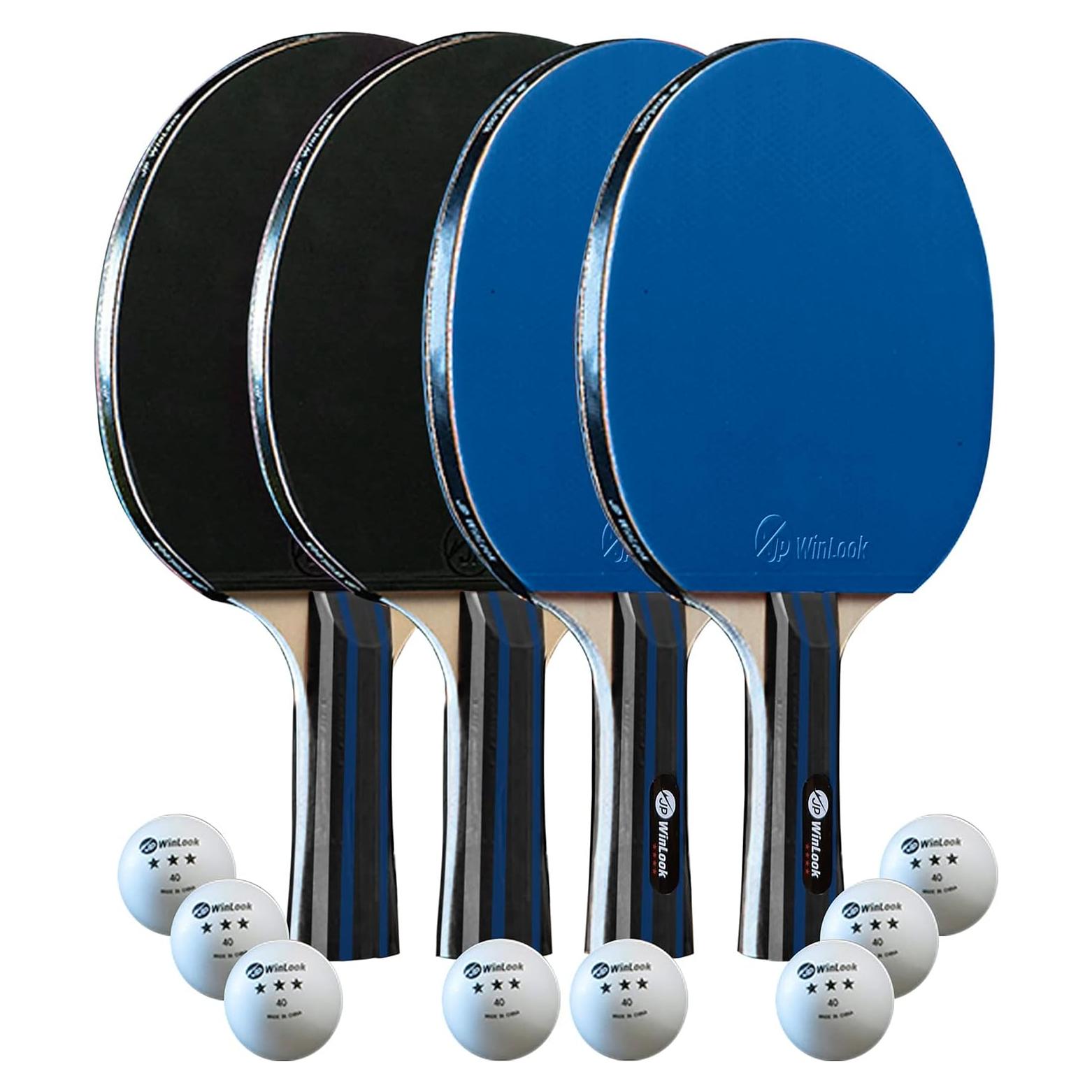 Conjunto de Palas de Ping Pong JP WinLook 4 Jugadores