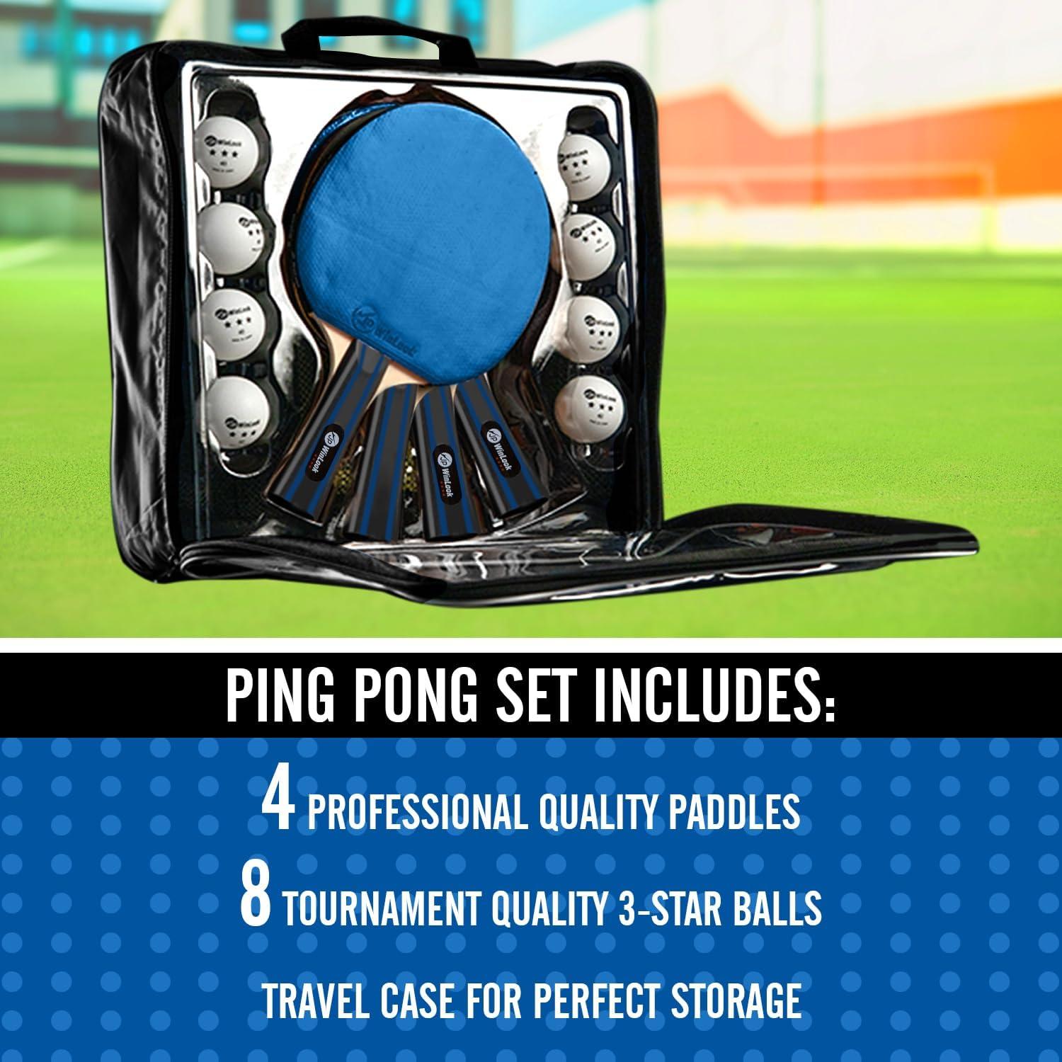 Conjunto de Palas de Ping Pong JP WinLook 4 Jugadores