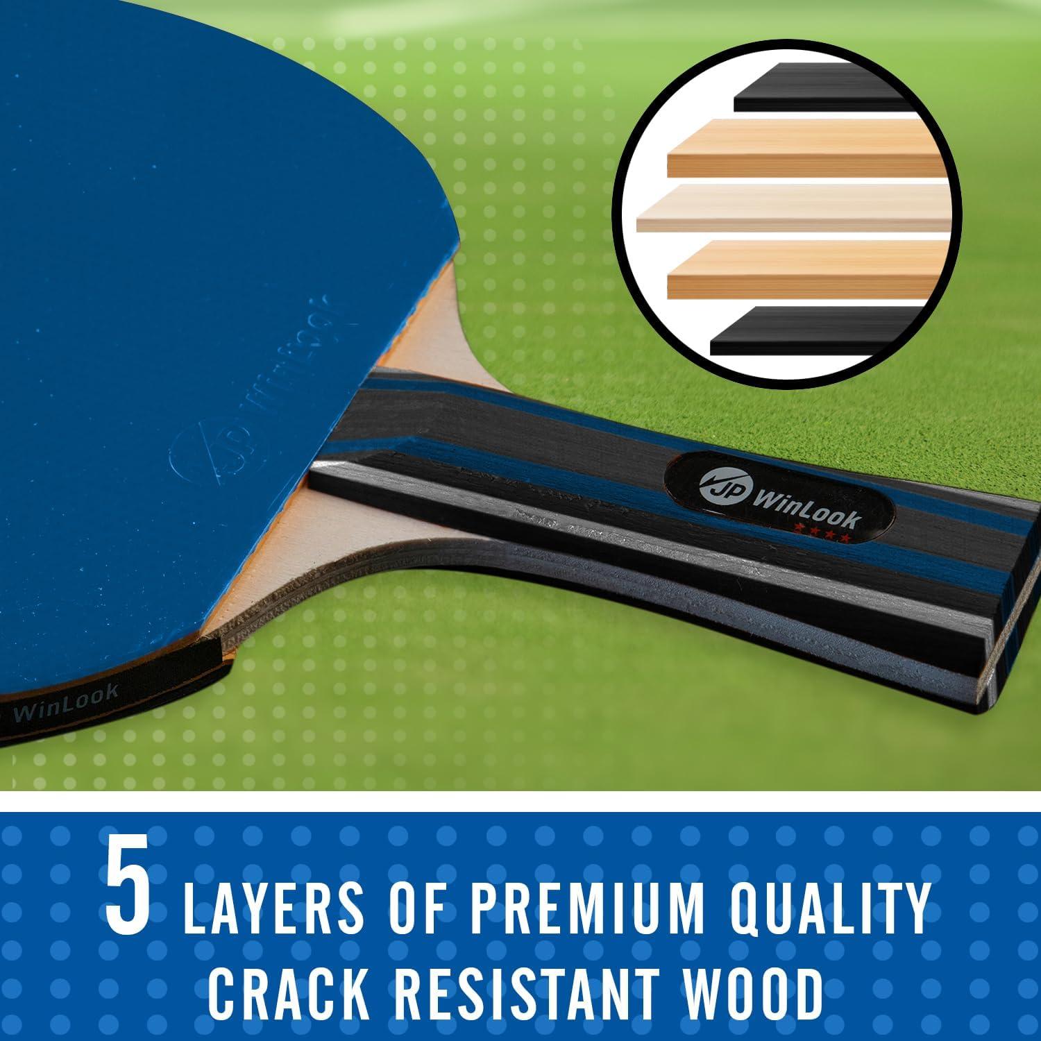 Conjunto de Palas de Ping Pong JP WinLook 4 Jugadores