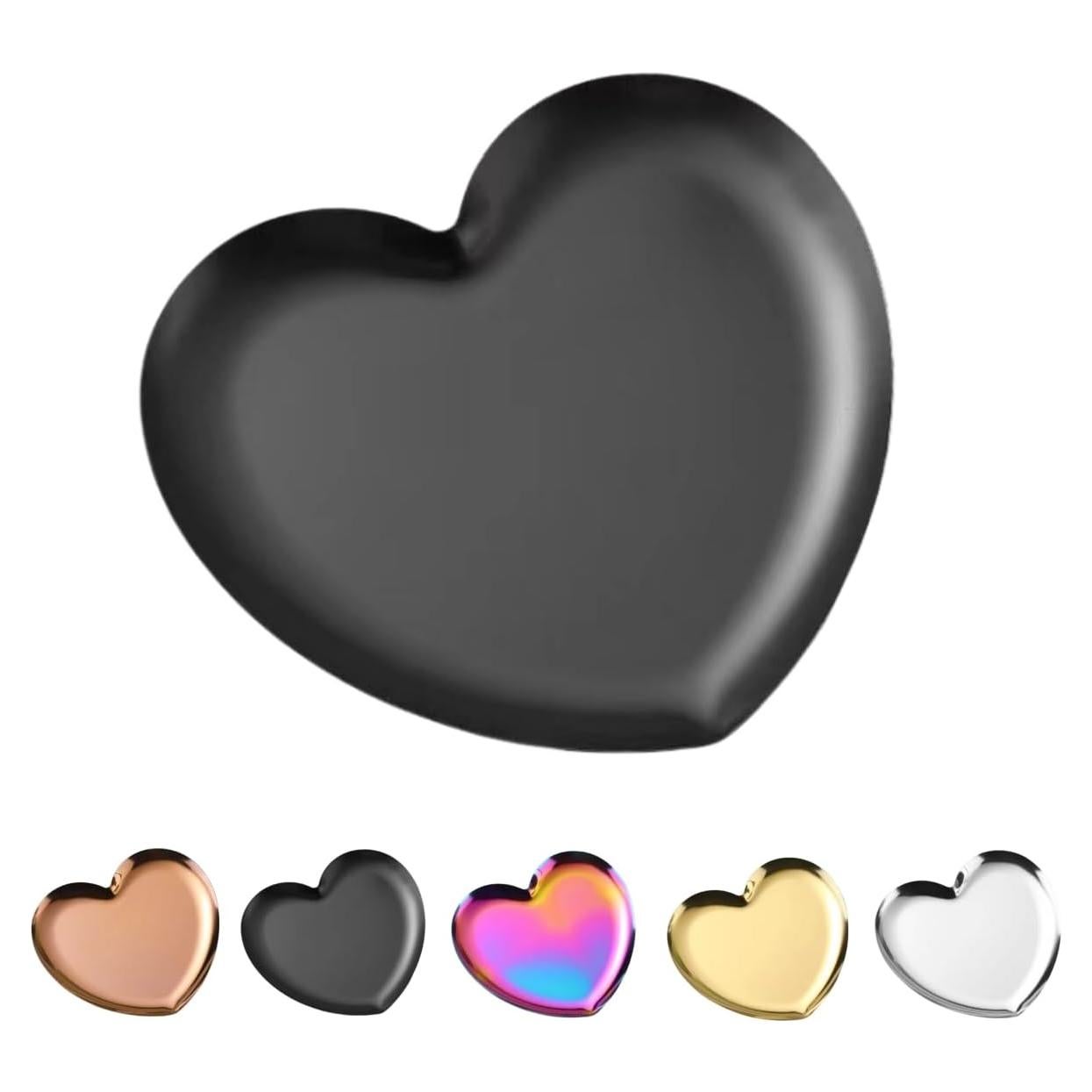 Reposap cucharas de acero inoxidable TOPYOKK Corazón negro mate