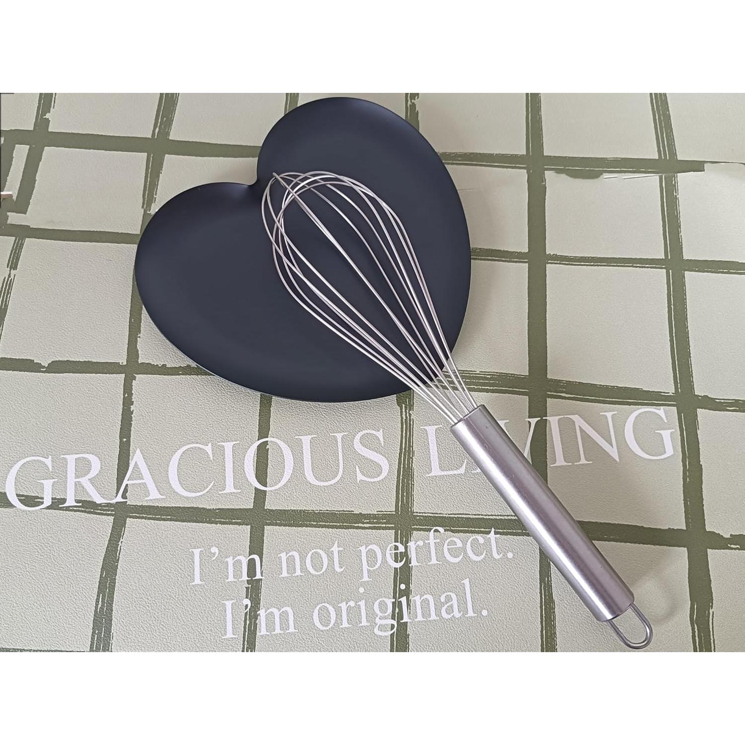 Reposap cucharas de acero inoxidable TOPYOKK Corazón negro mate