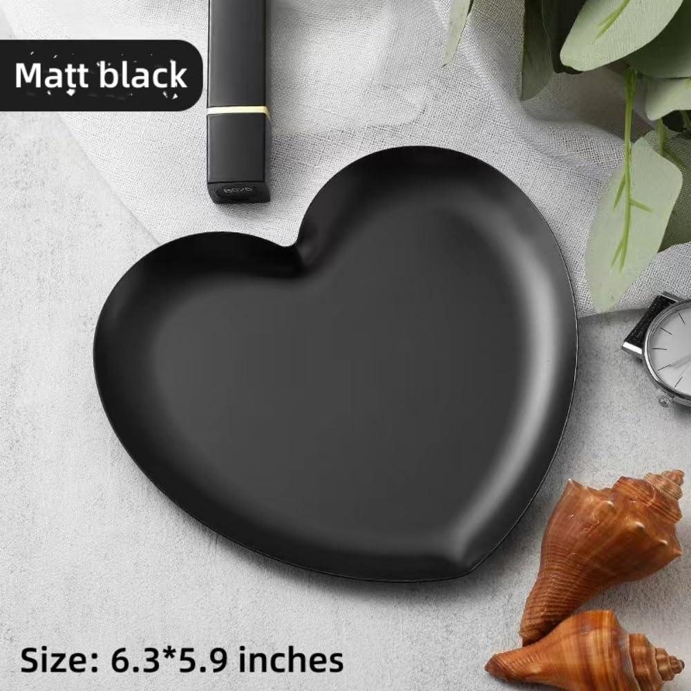 Reposap cucharas de acero inoxidable TOPYOKK Corazón negro mate