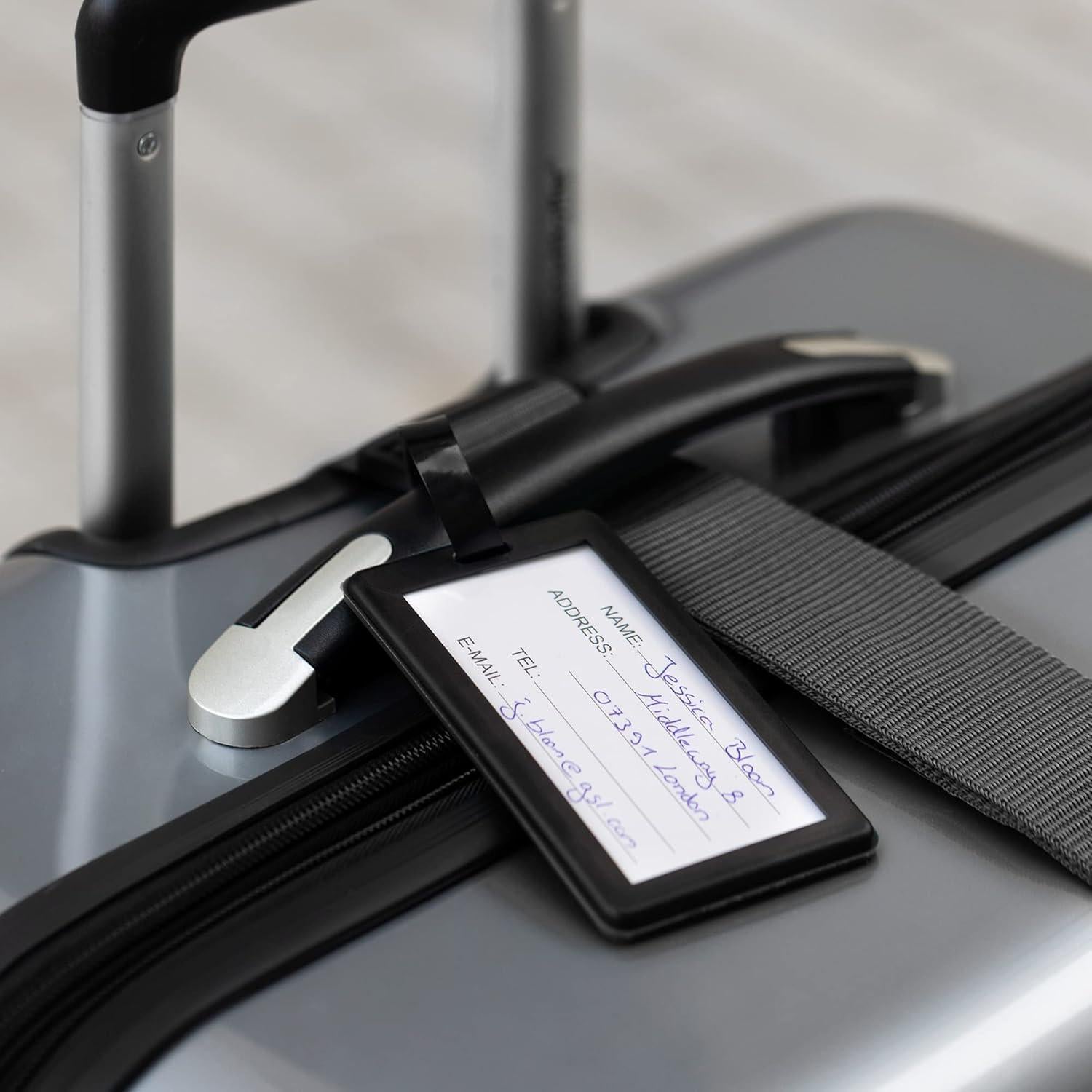 Correa de Equipaje Navaris con Candado y Etiqueta ID - Negro