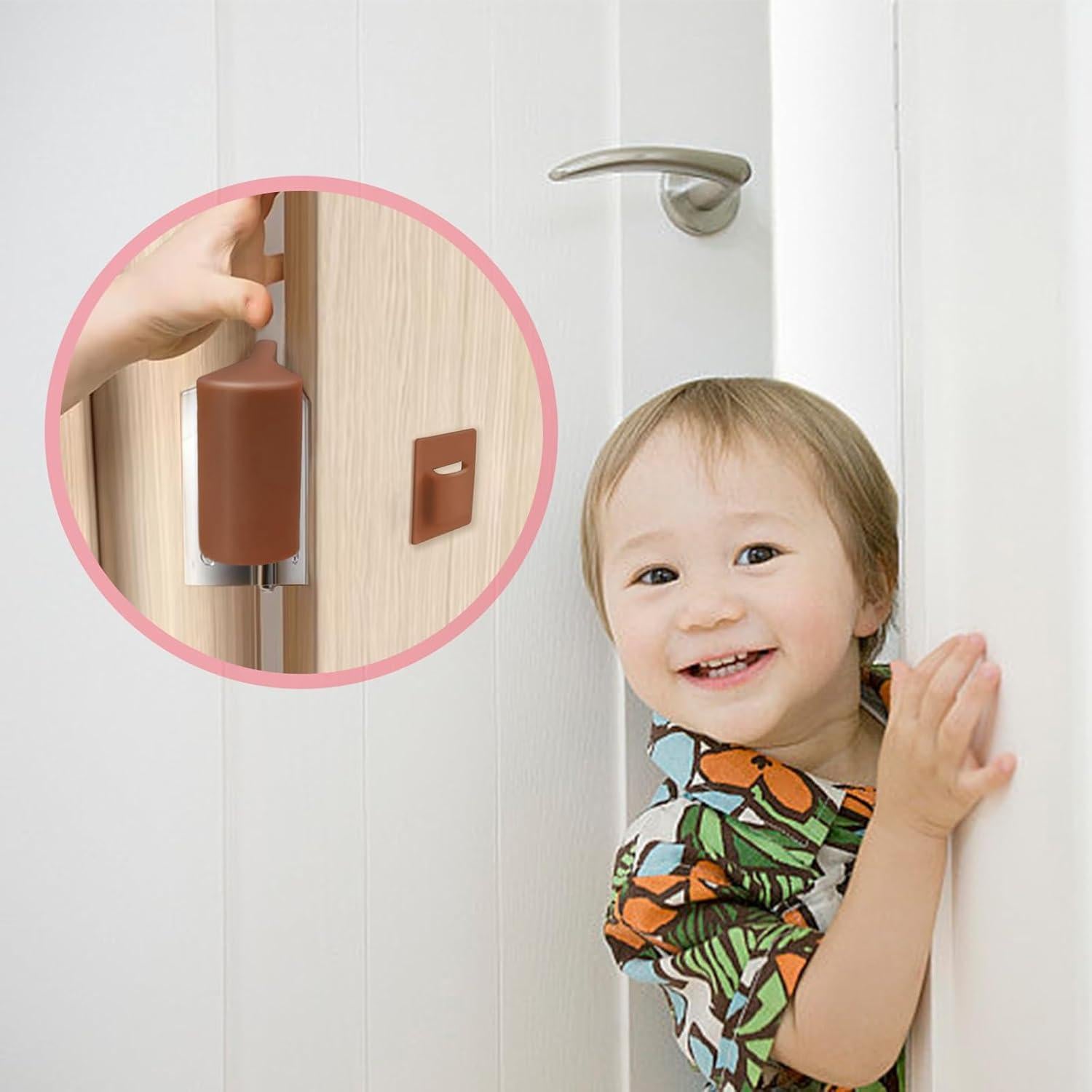 Tope de Puerta de Silicona WSIWZAI - Protección para Niños 2 Pcs