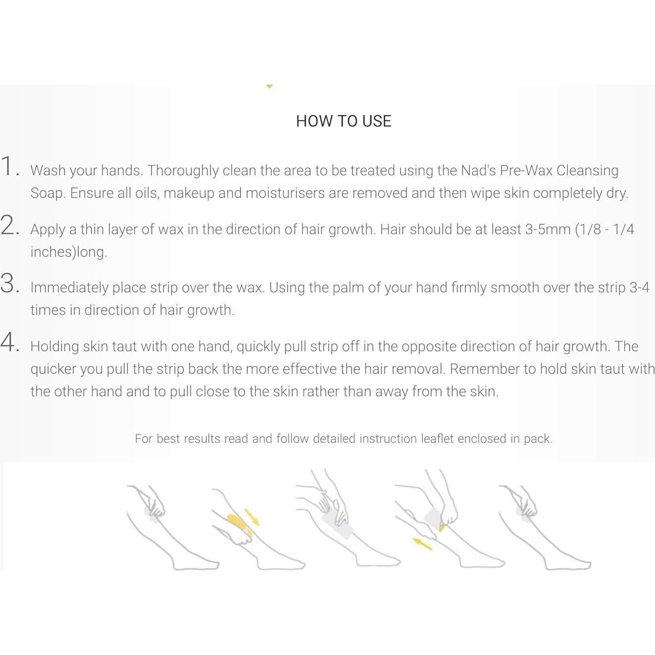Kit de Cera de Azúcar Natural Nad's 170g Vegano Hipoalergénico