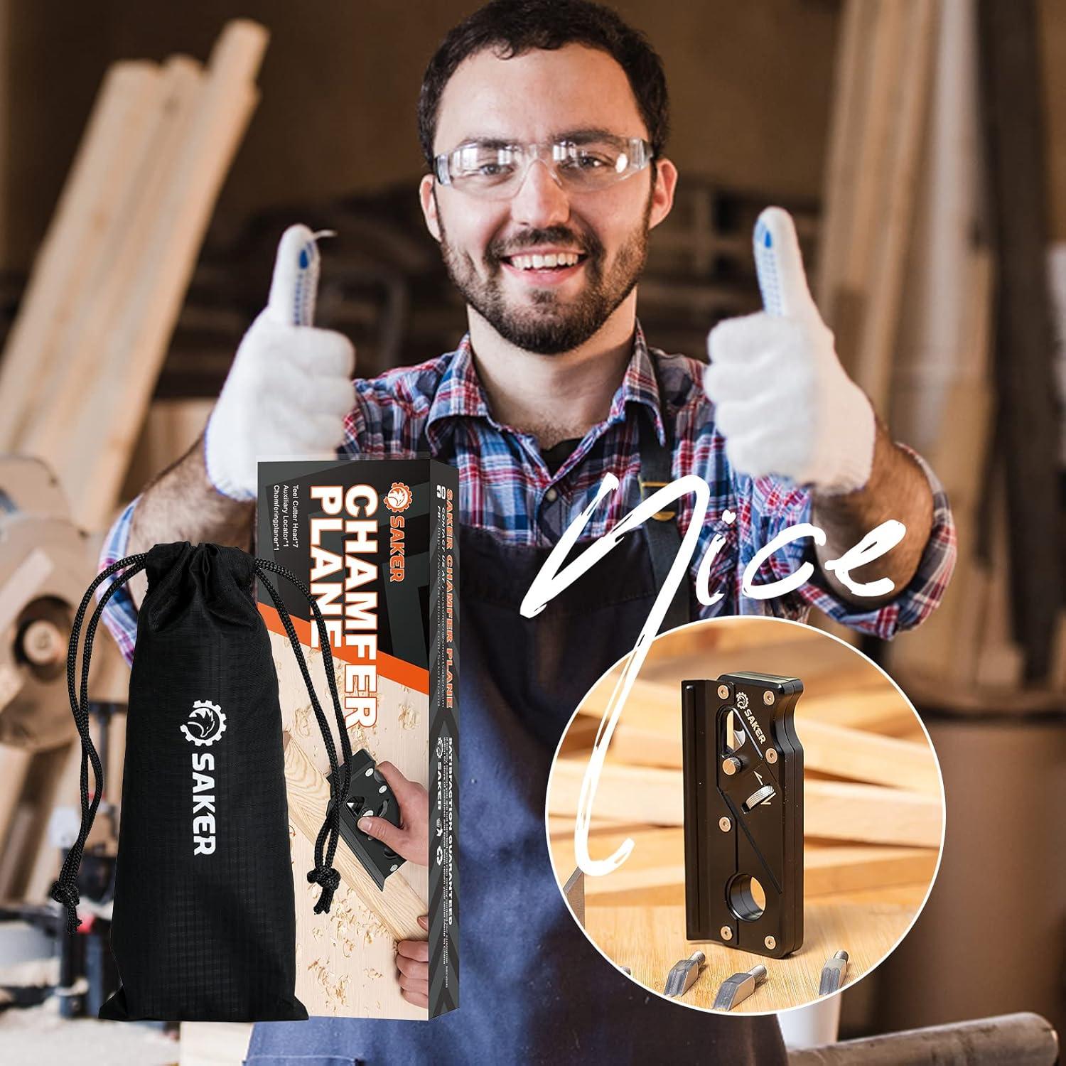 Planificador de Chaflán Saker 6 Cabezas Corte Negro