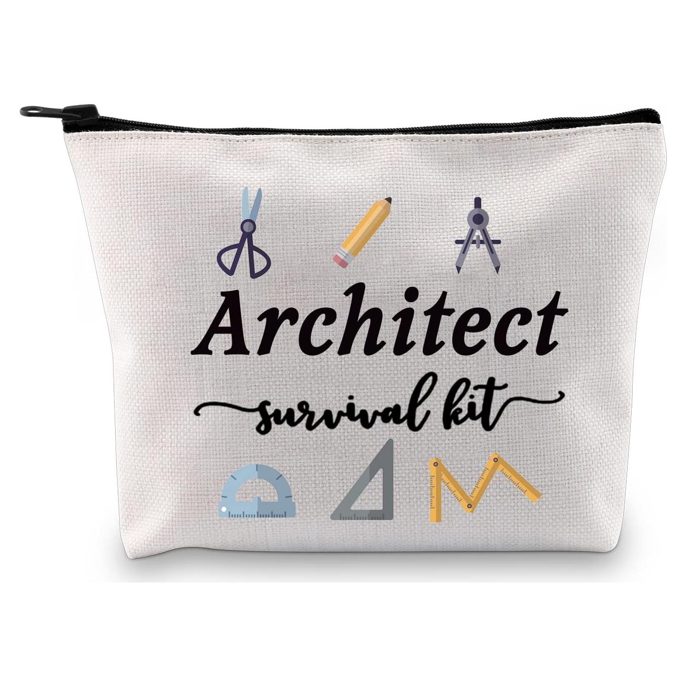 Bolsa Cosmética GJTIM para Arquitectos 23x18 cm Beige