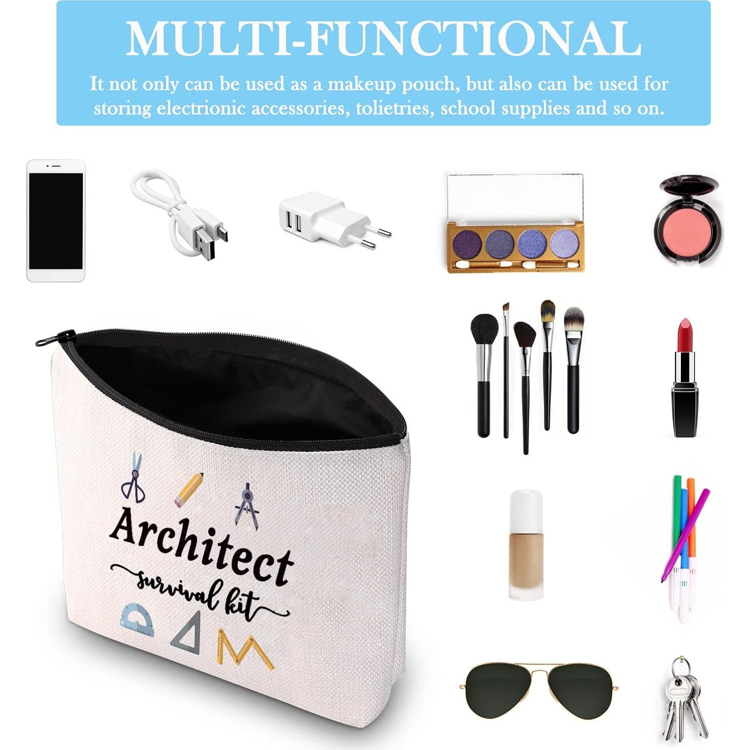 Bolsa Cosmética GJTIM para Arquitectos 23x18 cm Beige