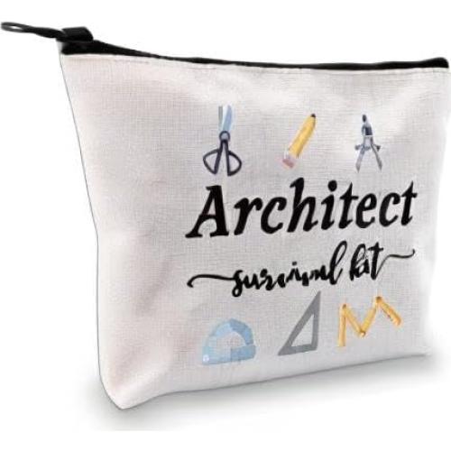 Bolsa Cosmética GJTIM para Arquitectos 23x18 cm Beige