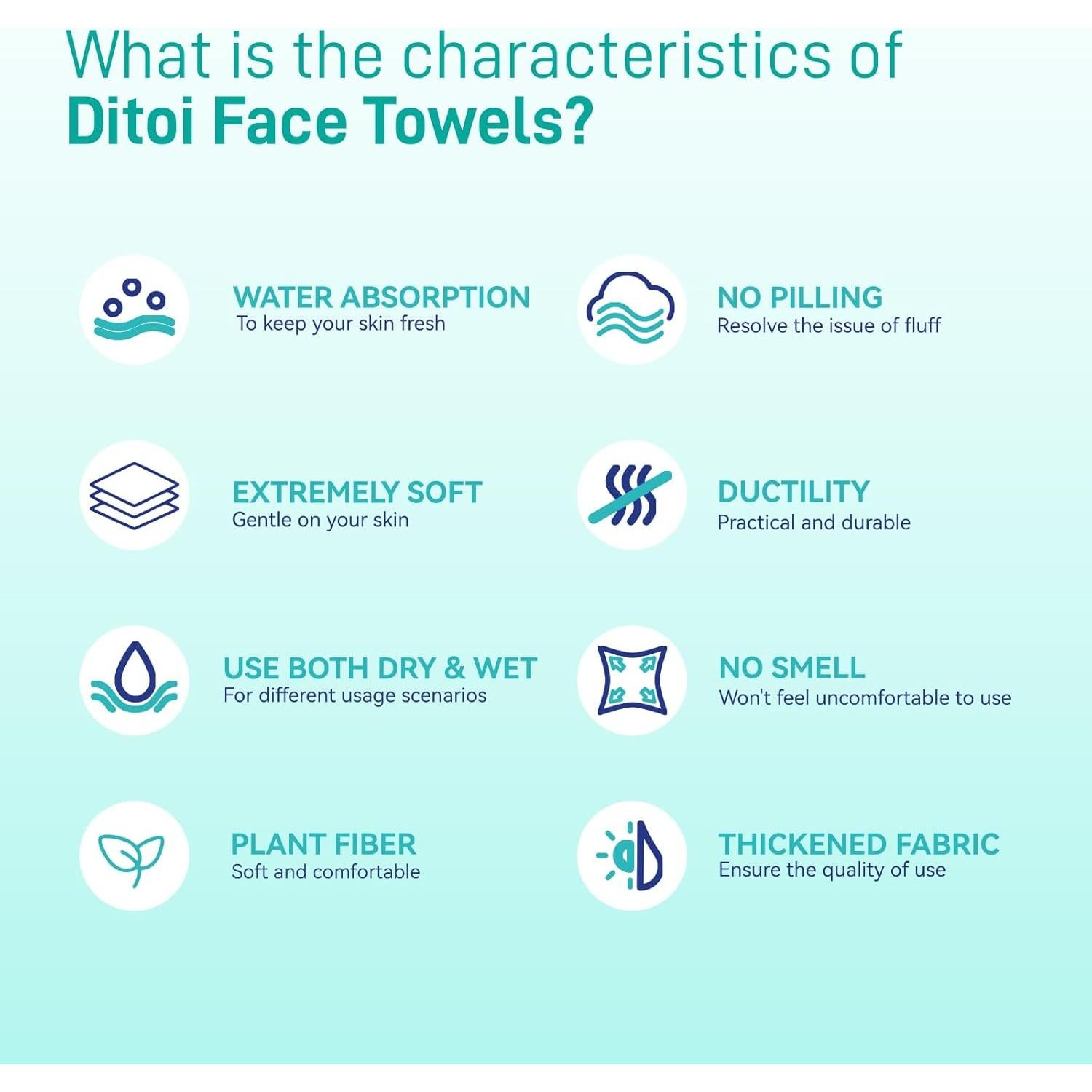 Toallas Faciales Desechables Ditoi XL 300 Unidades 25.4x30.5cm