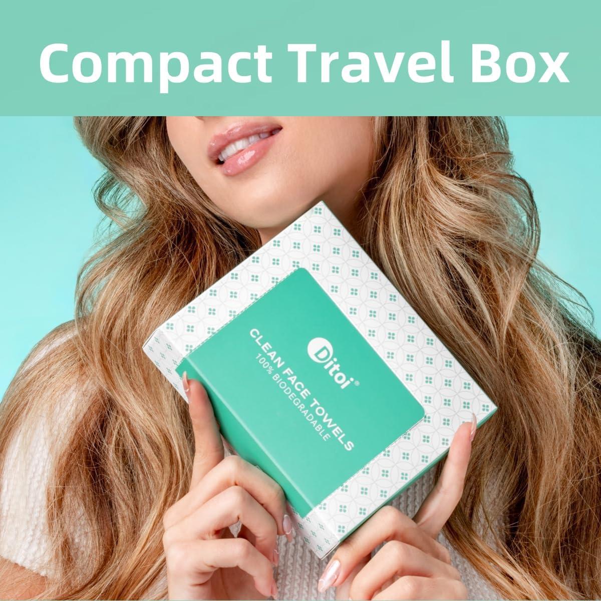 Toallas Faciales Desechables Ditoi 25.4x30.5 cm Ultra Suaves 45 Pzas