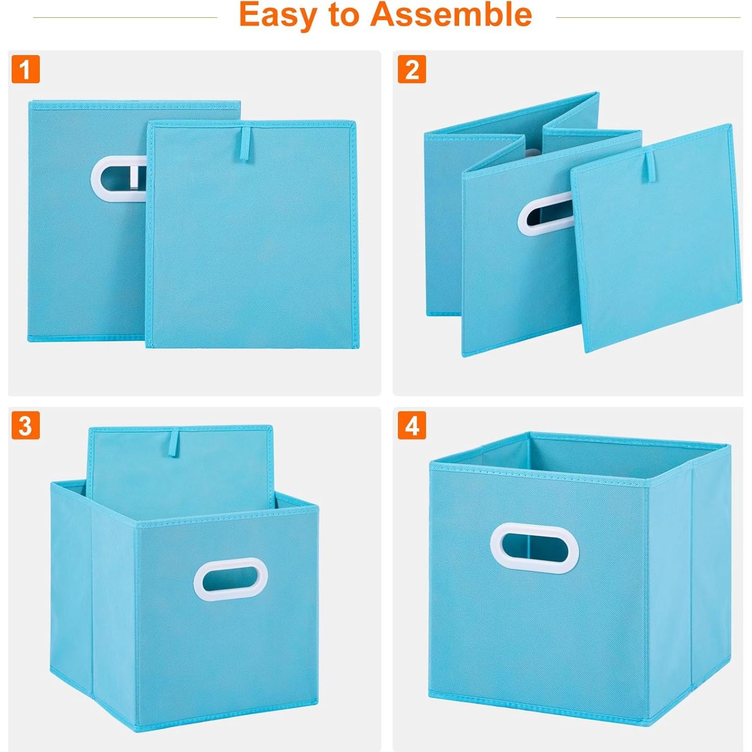 Cajas de Almacenamiento Plegables Stero 27x27x28 cm Juego de 6