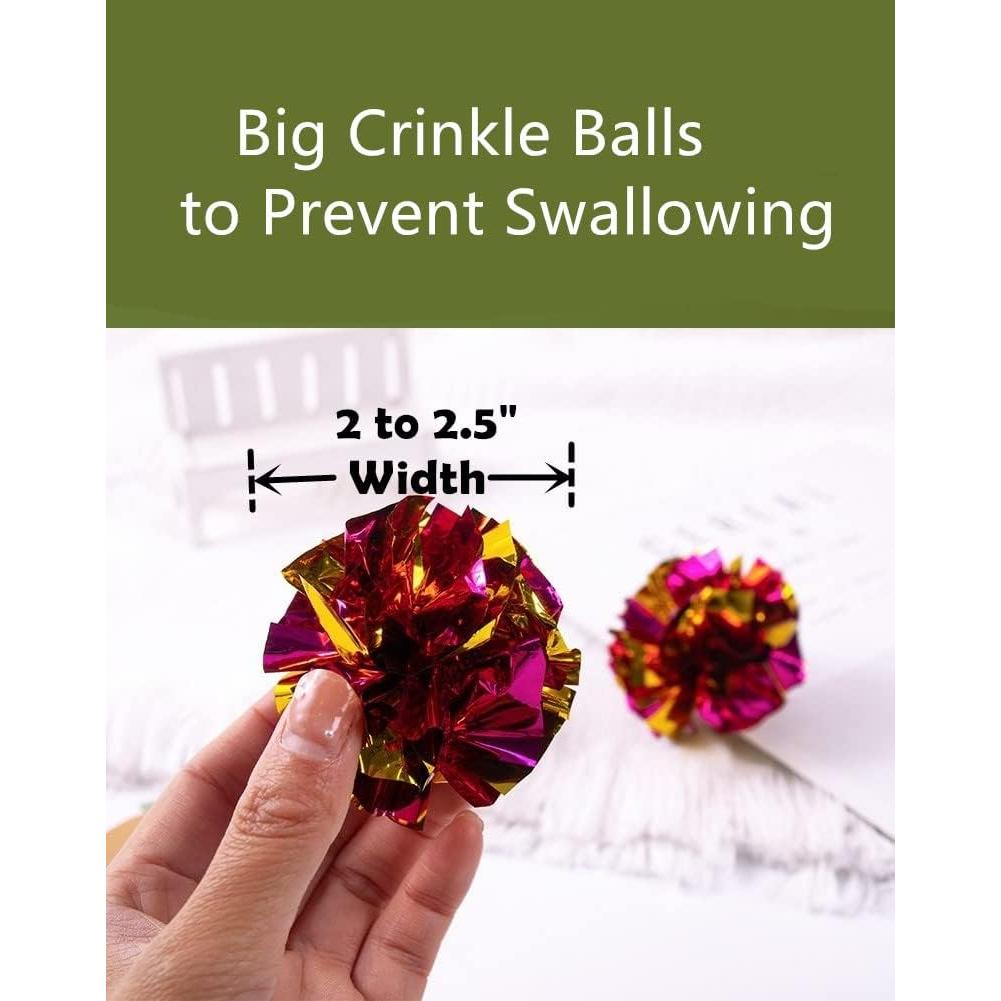Bolas Crinkle para Gatos PETFAVORITES 2" Paquete de 24