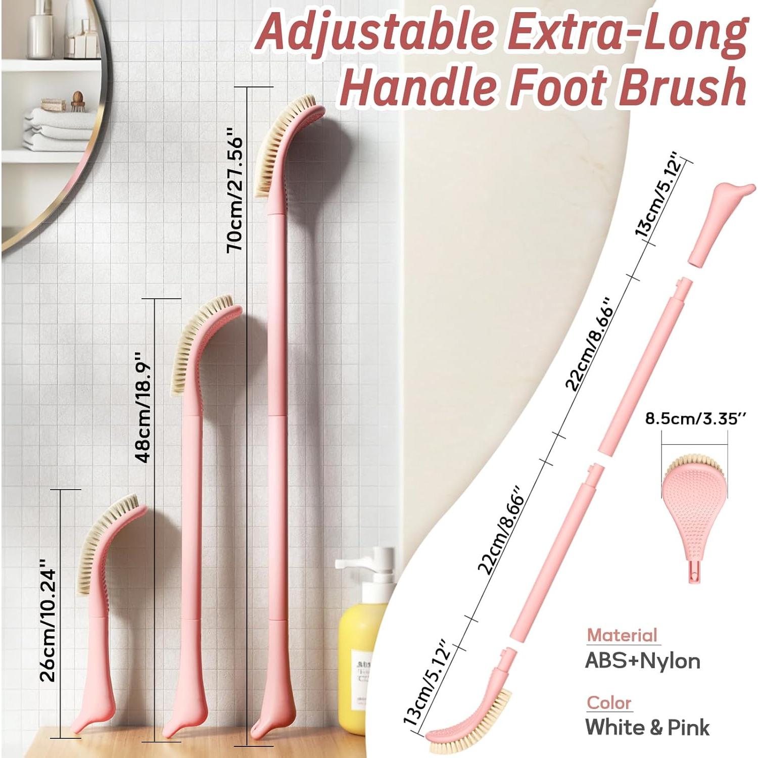 Cepillo Exfoliante para Pies GEENOA con Mango Ajustable 3 en 1