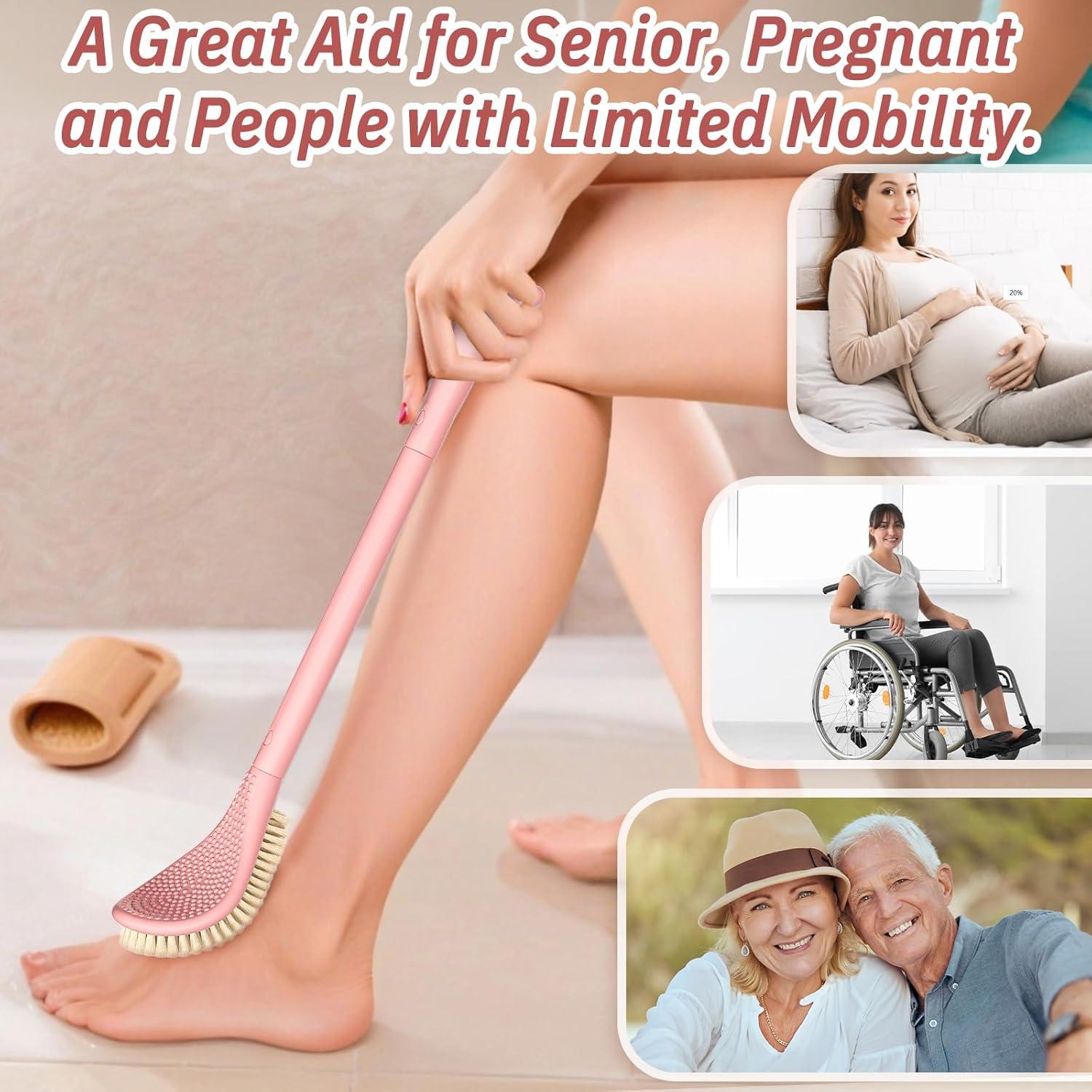 Cepillo Exfoliante para Pies GEENOA con Mango Ajustable 3 en 1