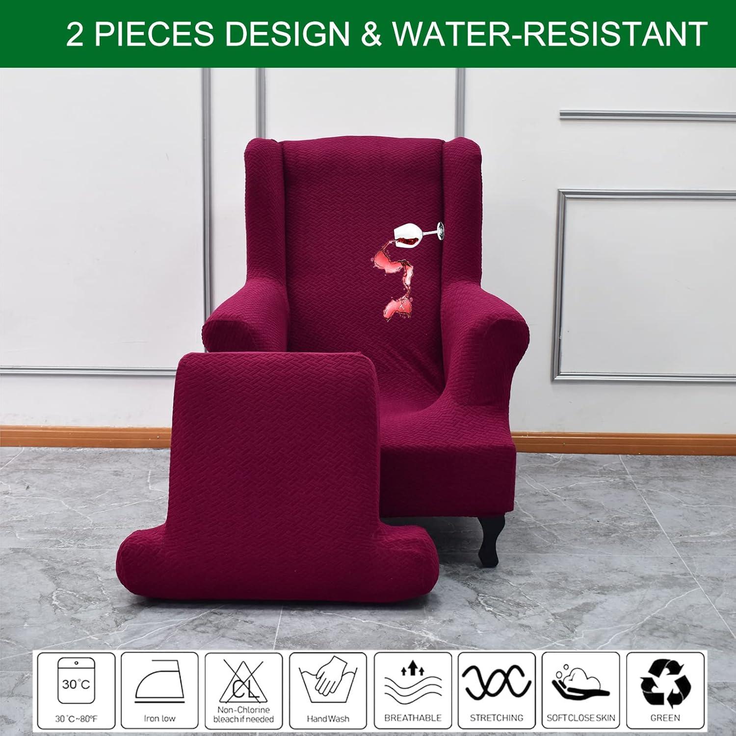 Fundas Impermeables CRFATOP para Sillones con Alas 2 Piezas