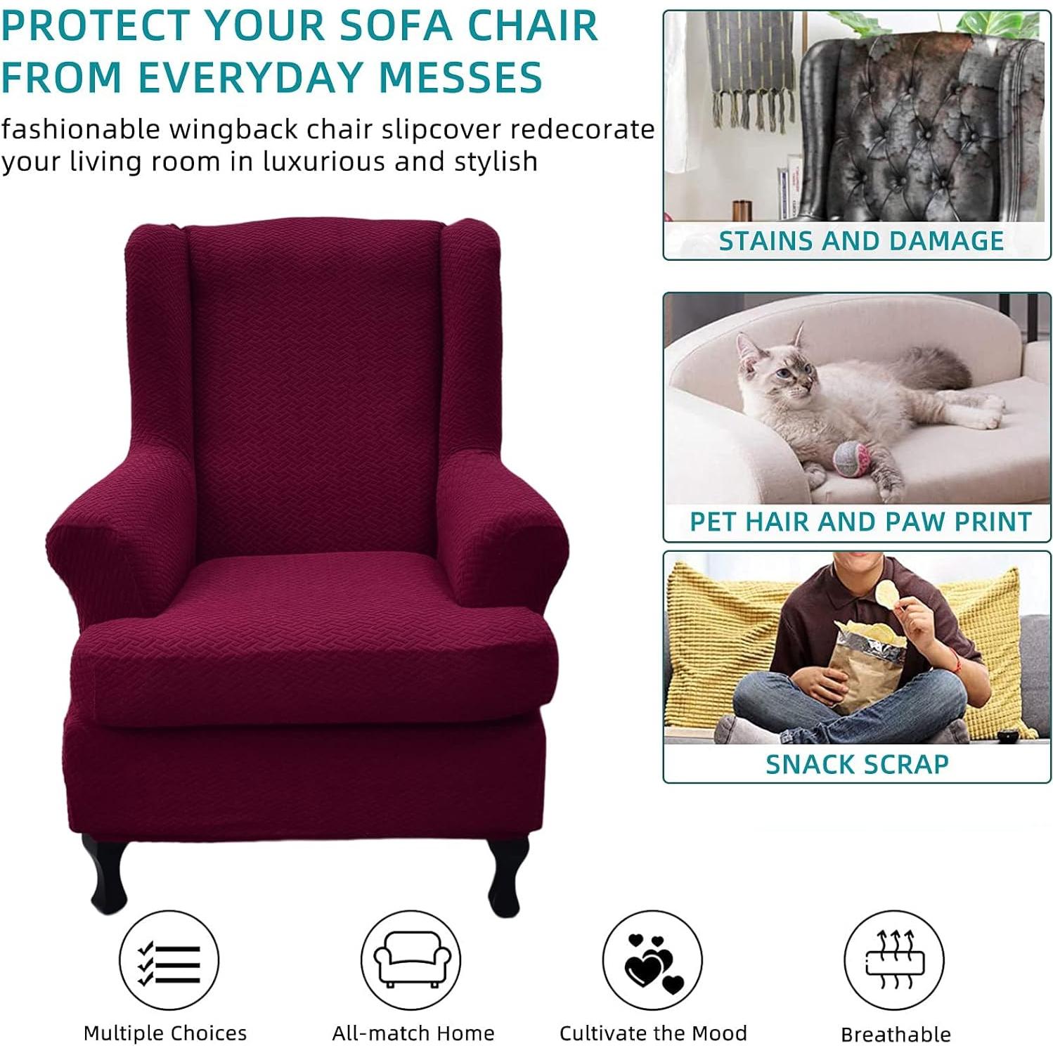 Fundas Impermeables CRFATOP para Sillones con Alas 2 Piezas