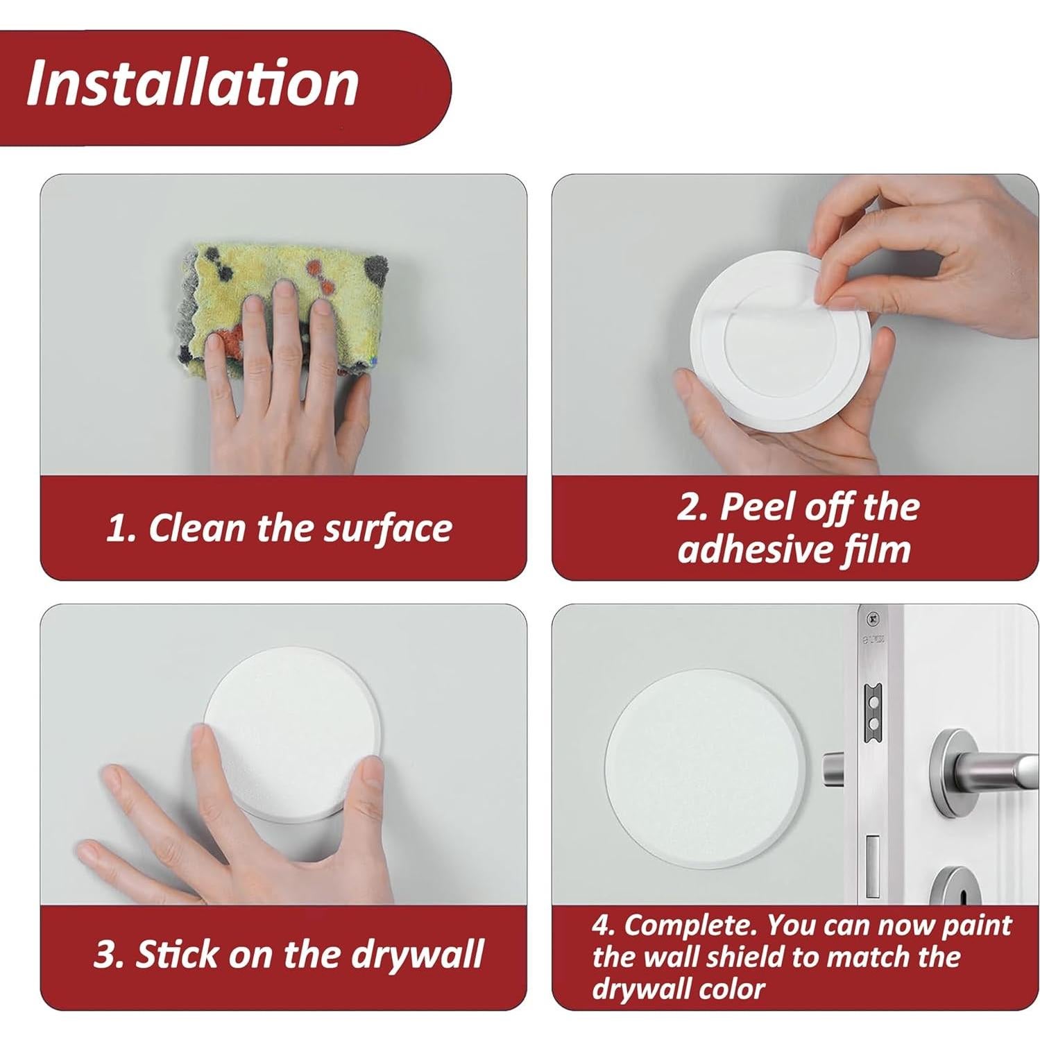 Escudo de Pared Wideskall Blanco 7.62 cm Protector Vinilo