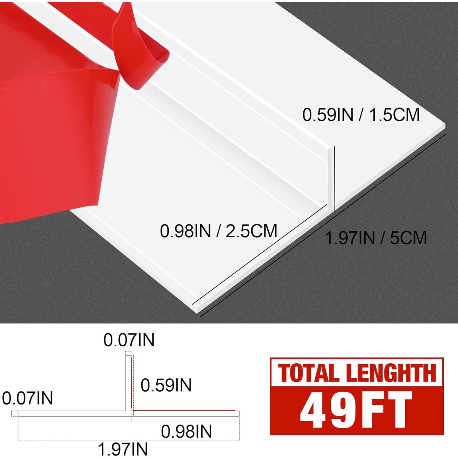 Tapón de Draft MYFAMIREA Silicona Blanco 5cm x 14.9m Autoadhesivo