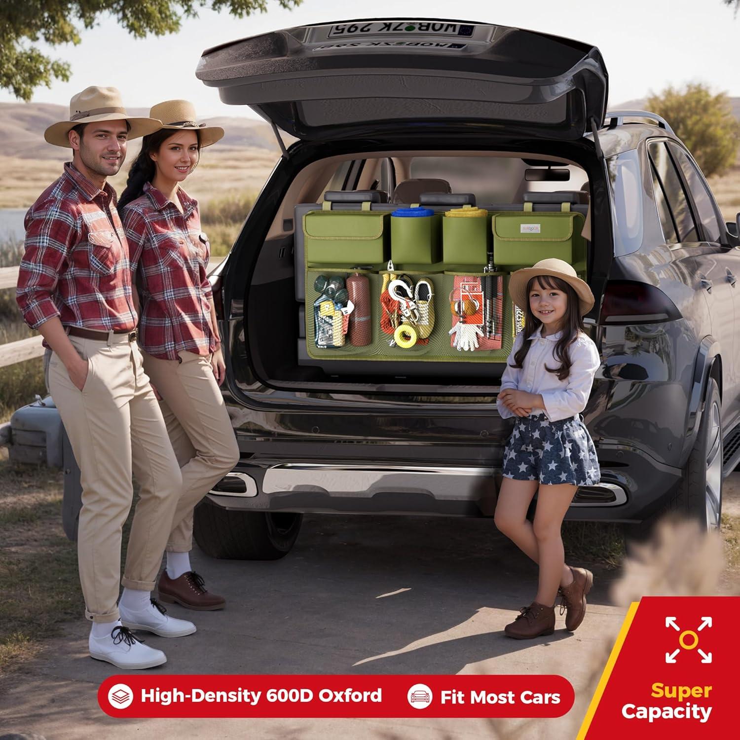 Organizador Colgante de Maletero SURDOCA Verde Militar 90x46 cm