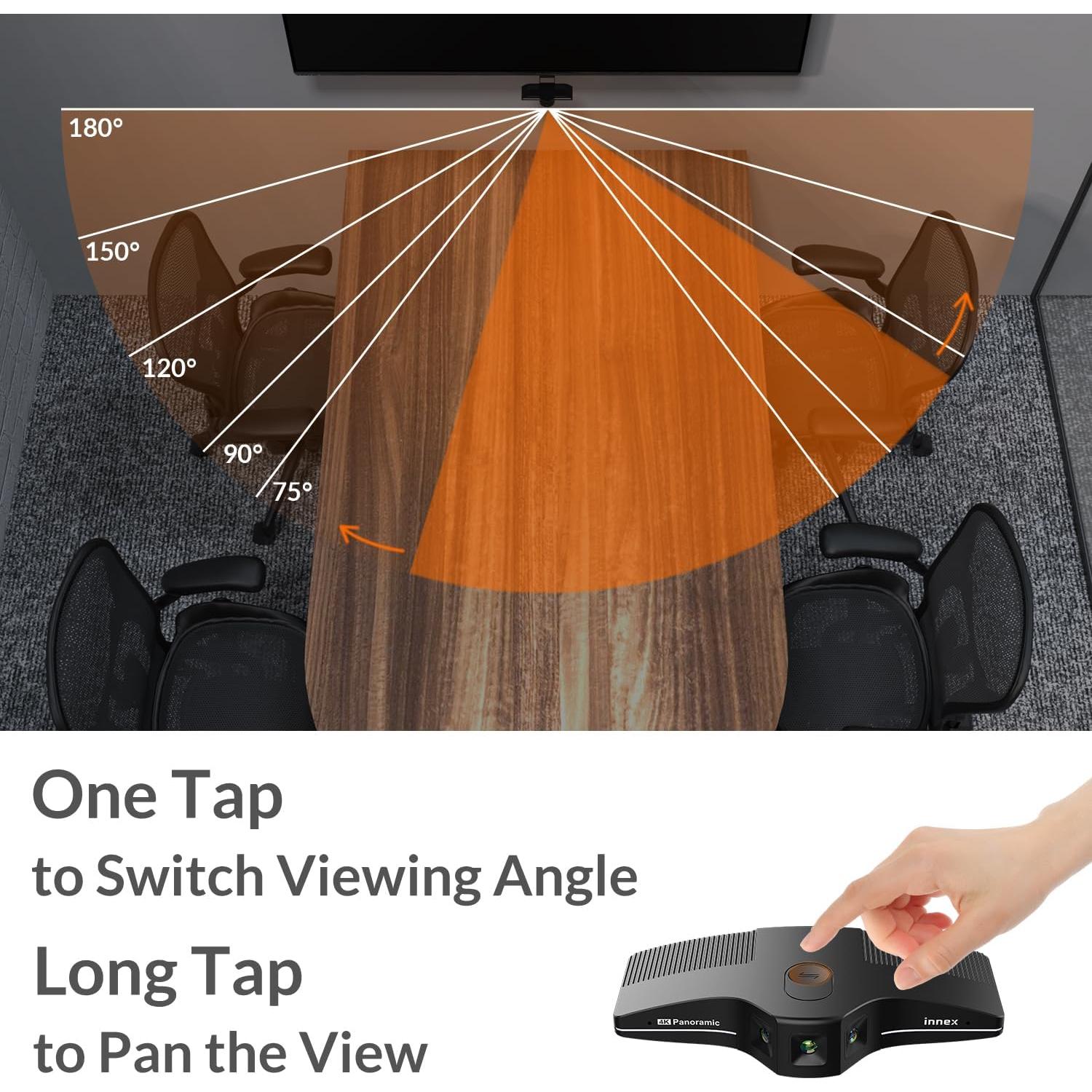 Cámara Web Innex C831 4K 180° con Micrófono y AI
