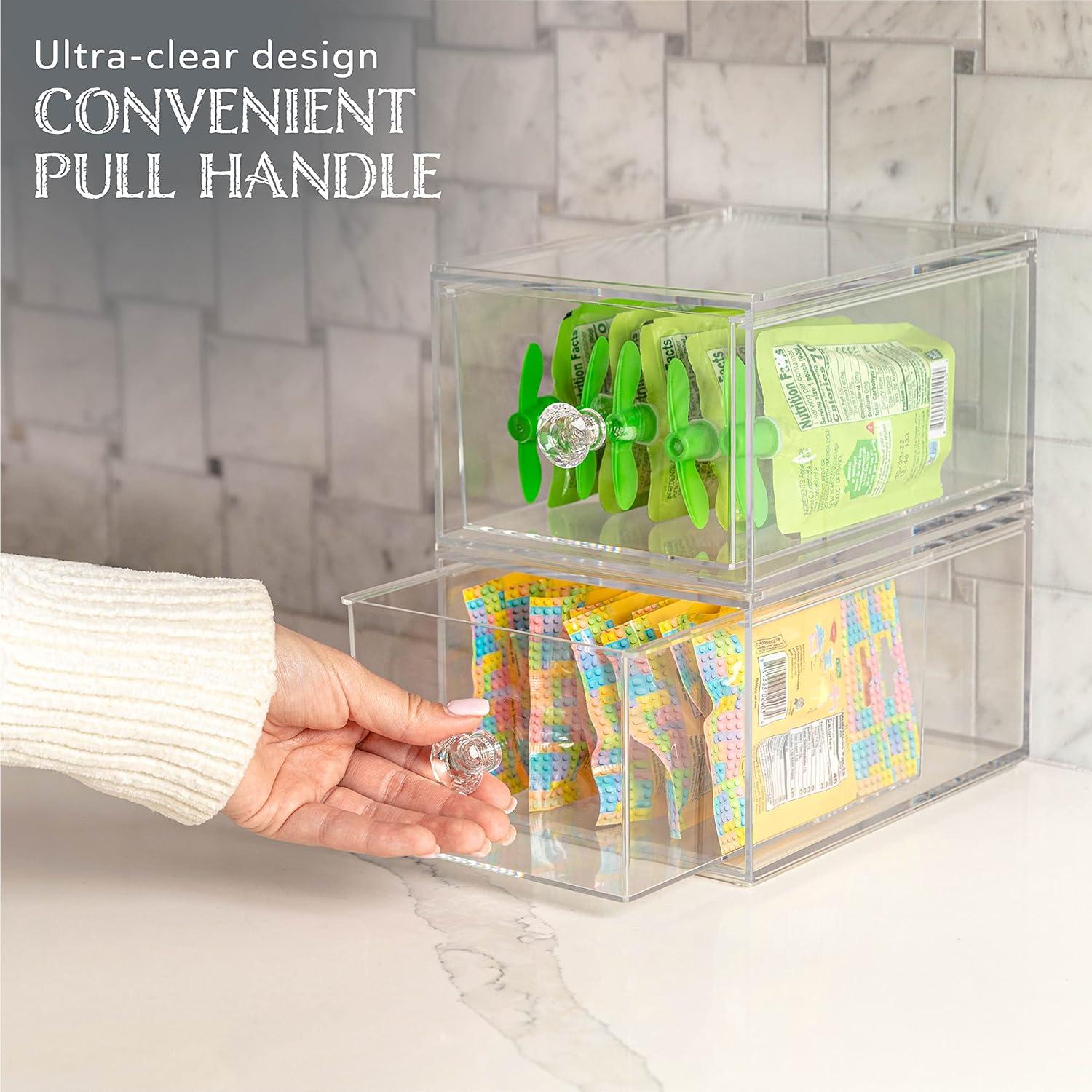 Organizadores de Cajones Oizeir - Acrílico Apilable 2-Pack