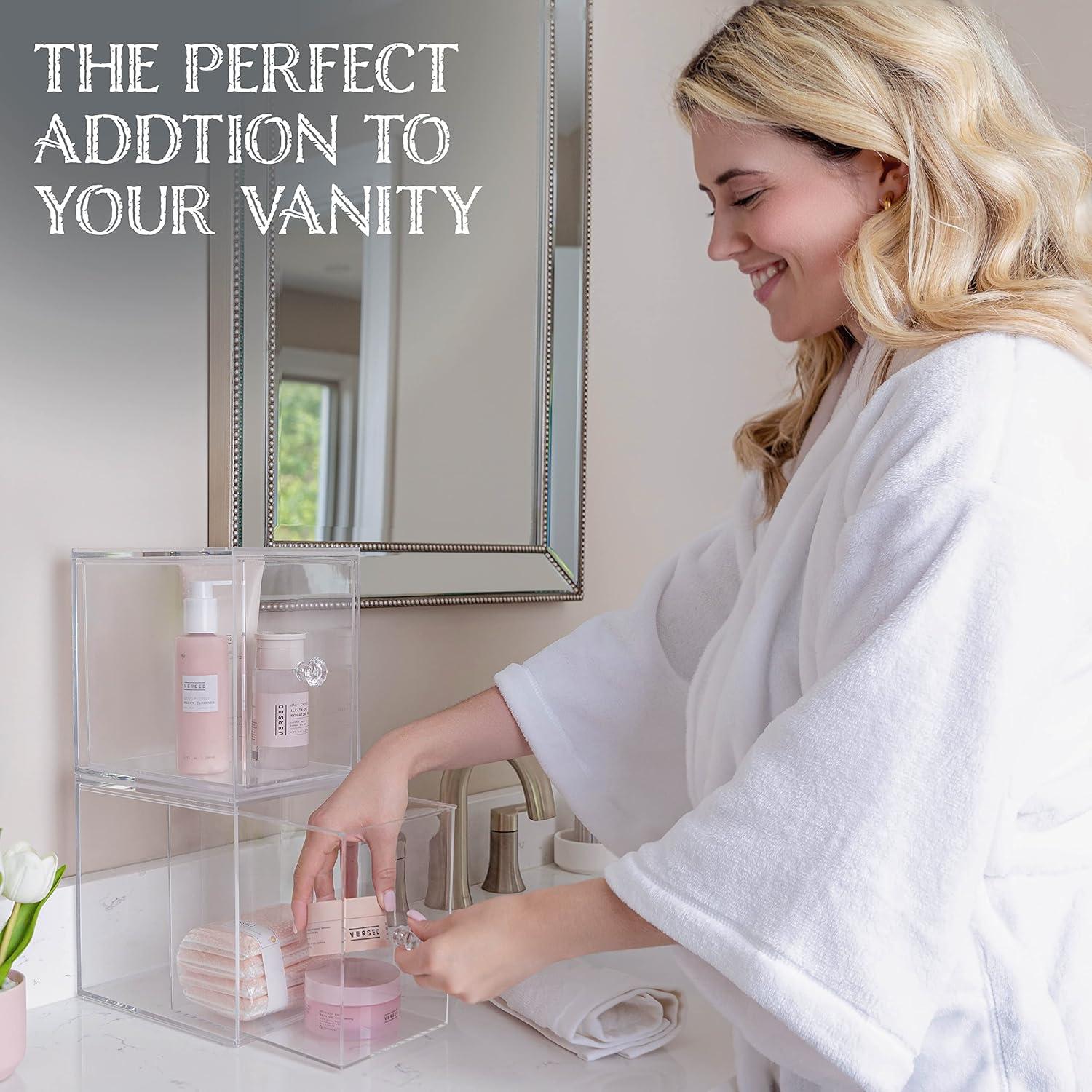 Organizadores de Cajones Oizeir - Acrílico Apilable 2-Pack