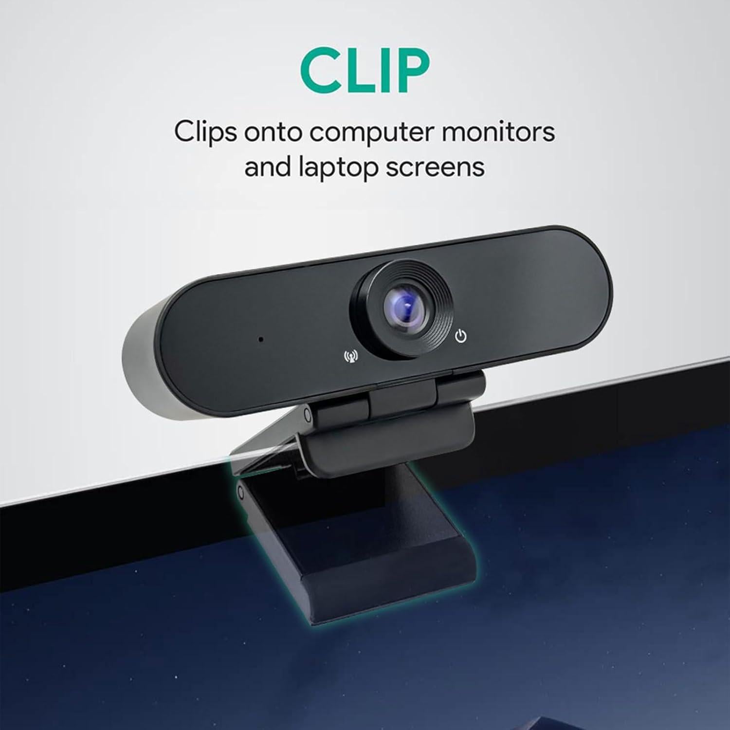 Cámara Web 1080p WEUNKNOWN con Micrófonos Dual y Tapa