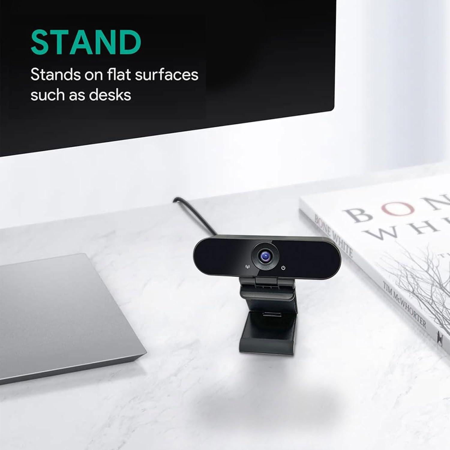 Cámara Web 1080p WEUNKNOWN con Micrófonos Dual y Tapa