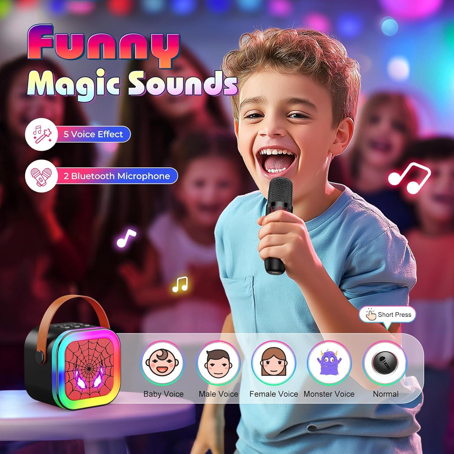 Máquina de Karaoke Mini LED JovialToyz para Niños 3-12 Años