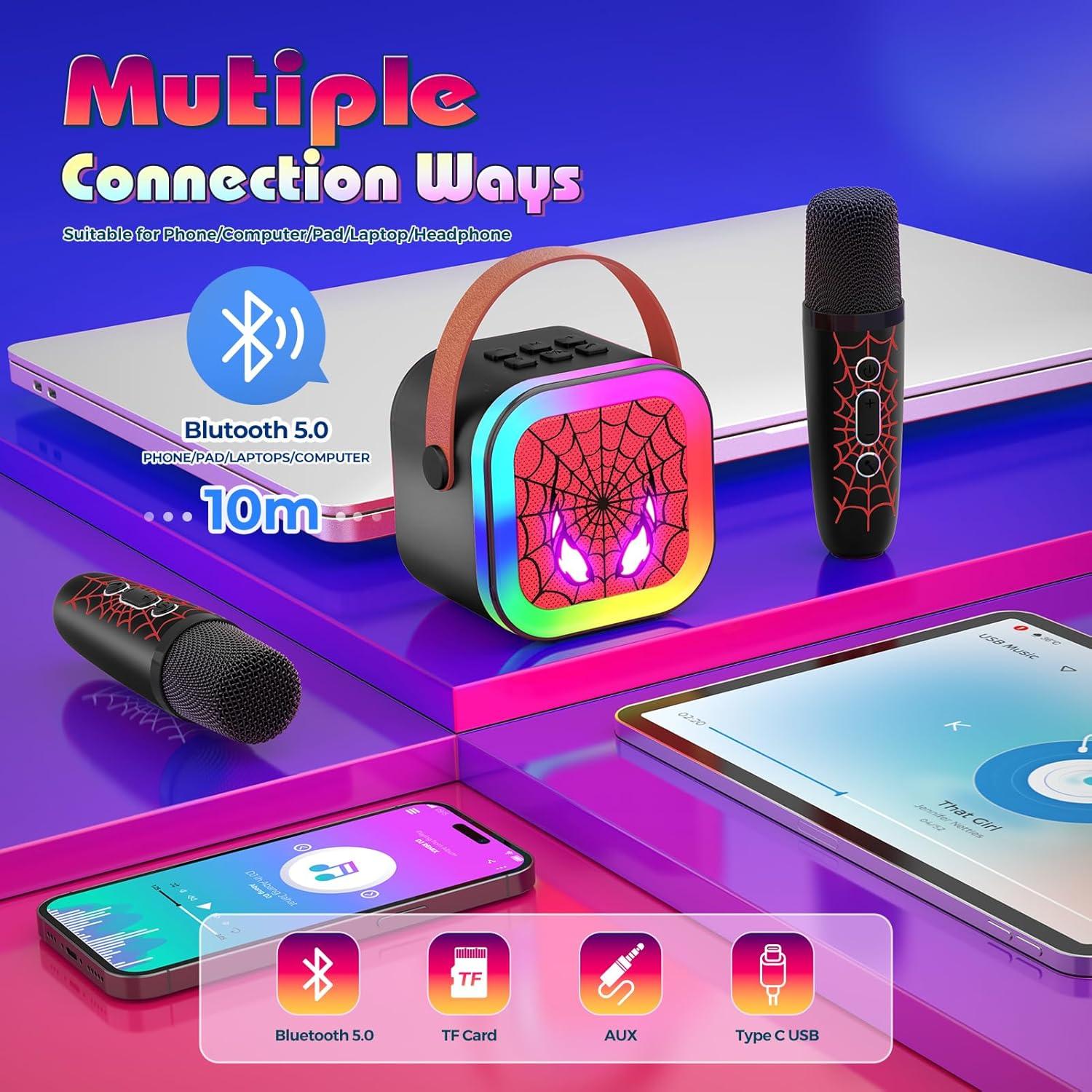 Máquina de Karaoke Mini LED JovialToyz para Niños 3-12 Años