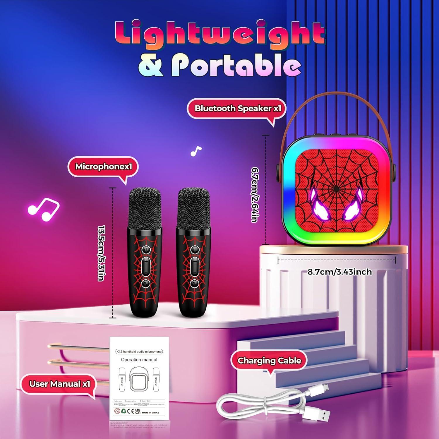 Máquina de Karaoke Mini LED JovialToyz para Niños 3-12 Años